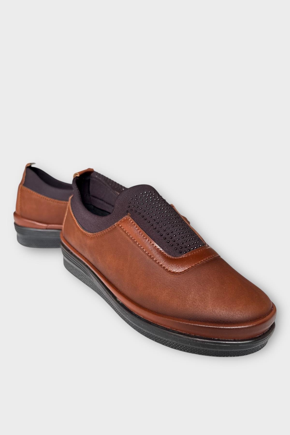 Kadın Ortopedik Comfort Taban Lastik Detay Günlük Ayakkabı TABA - Görsel 3