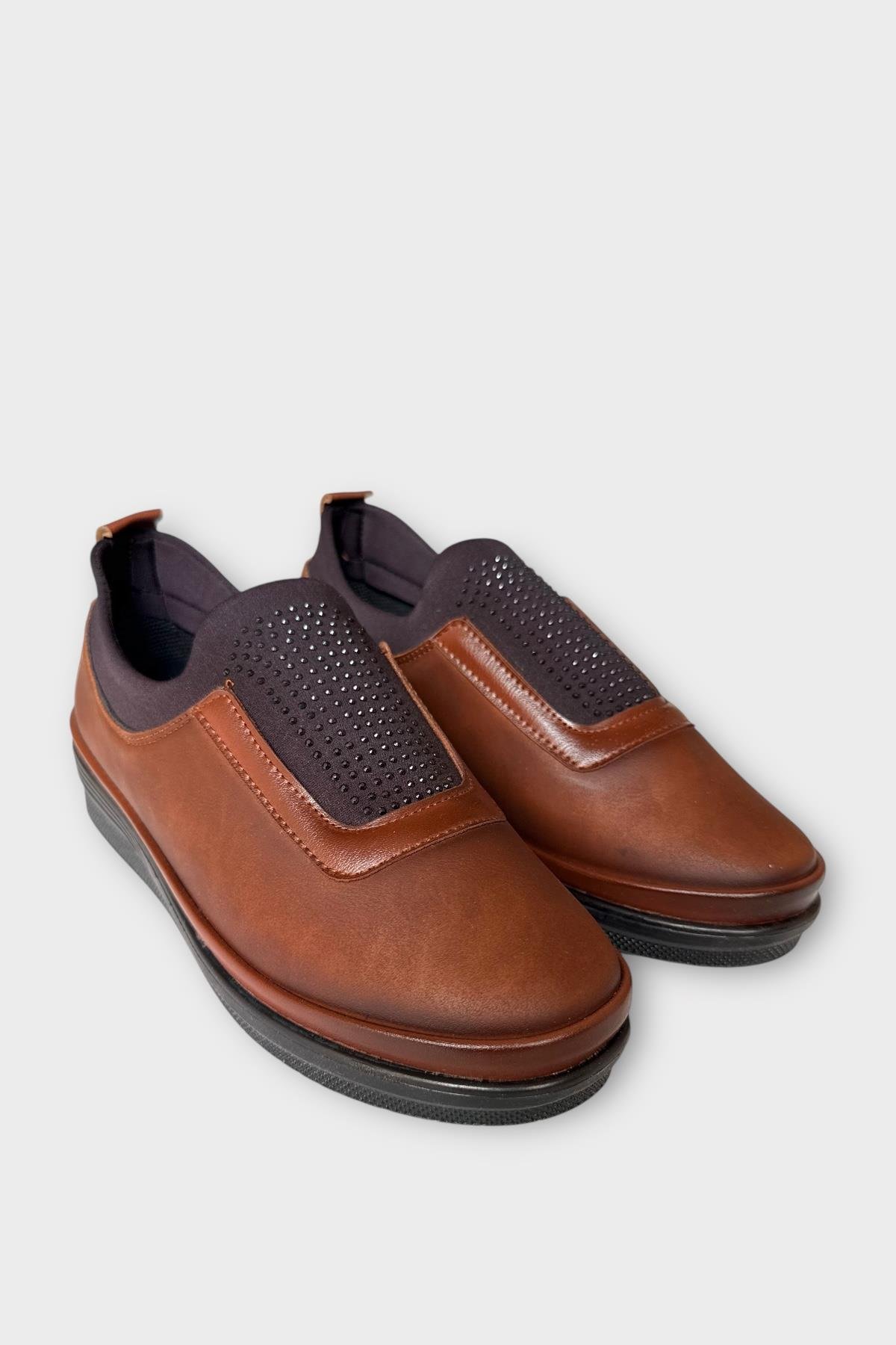 Kadın Ortopedik Comfort Taban Lastik Detay Günlük Ayakkabı TABA - Görsel 4