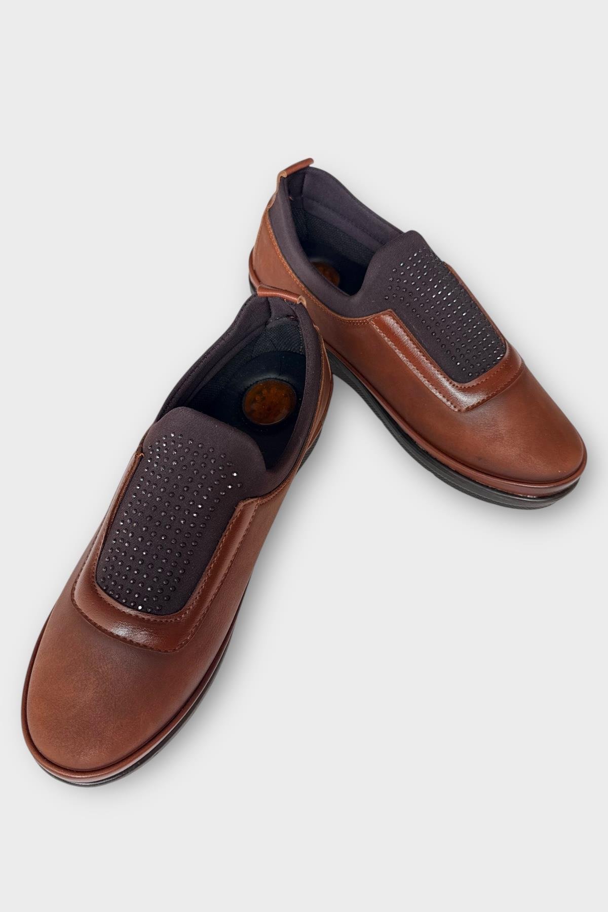 Kadın Ortopedik Comfort Taban Lastik Detay Günlük Ayakkabı TABA - Görsel 5