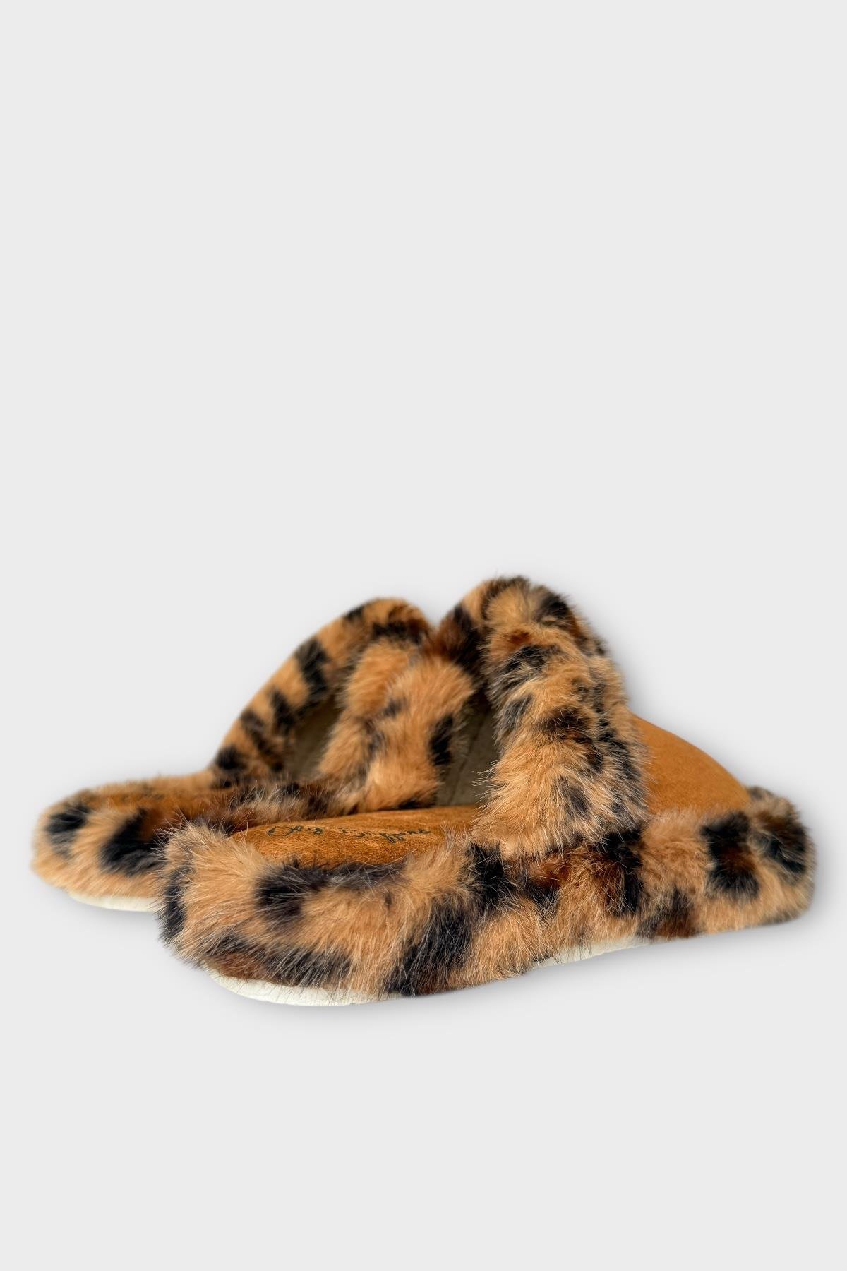 Peluş Detaylı Kadın Ev Terliği TABA - Görsel 8