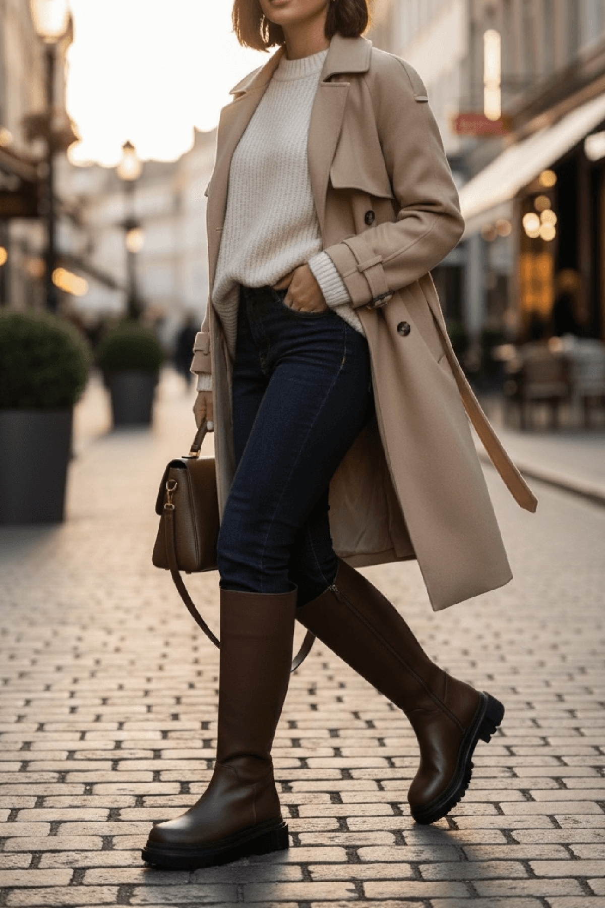 Blanca Kahverengi Çekme Yanı Fermuarlı Günlük Kadın Çizme - Görsel 2