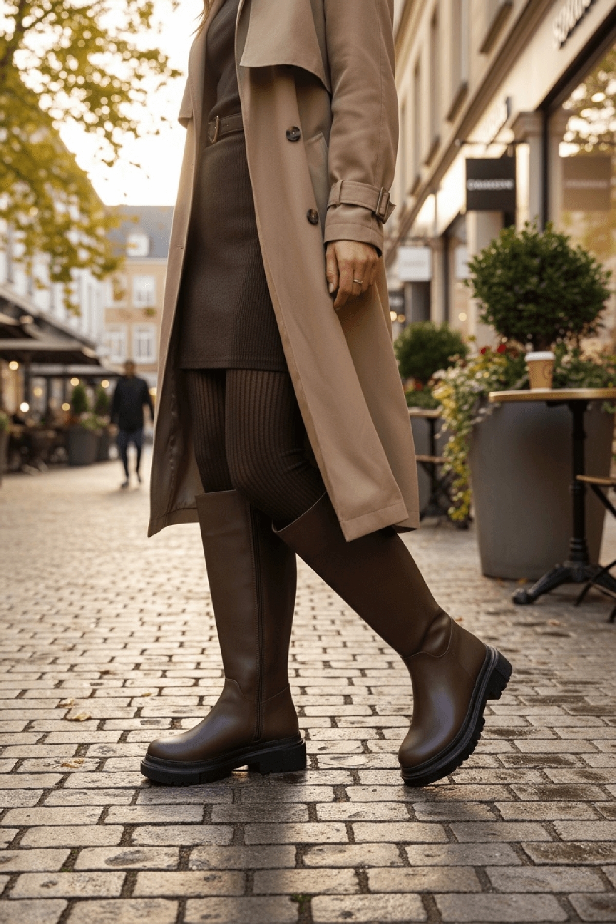 Blanca Kahverengi Çekme Yanı Fermuarlı Günlük Kadın Çizme - Görsel 7