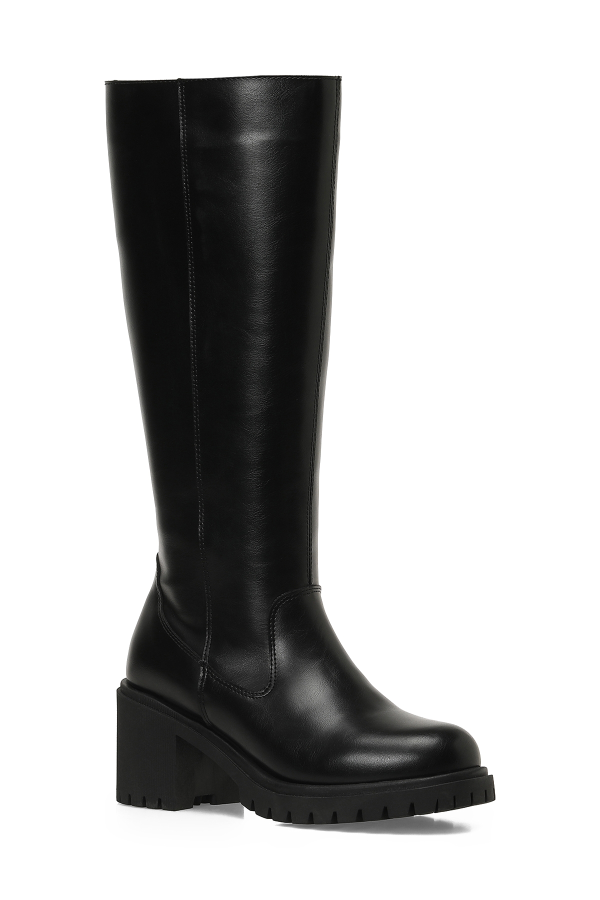 25K-6009 5PR Siyah Kadın Topuklu Çizme - Görsel 3