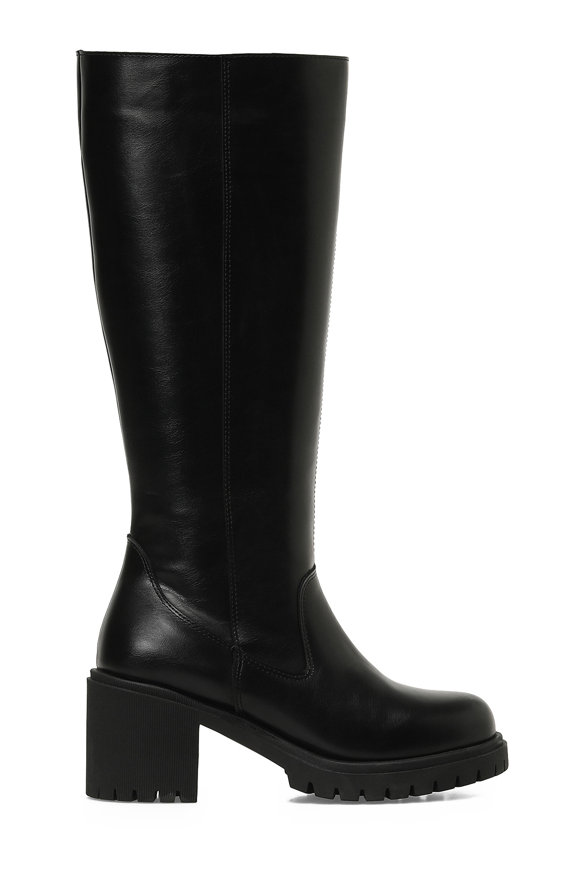 25K-6009 5PR Siyah Kadın Topuklu Çizme - Görsel 2