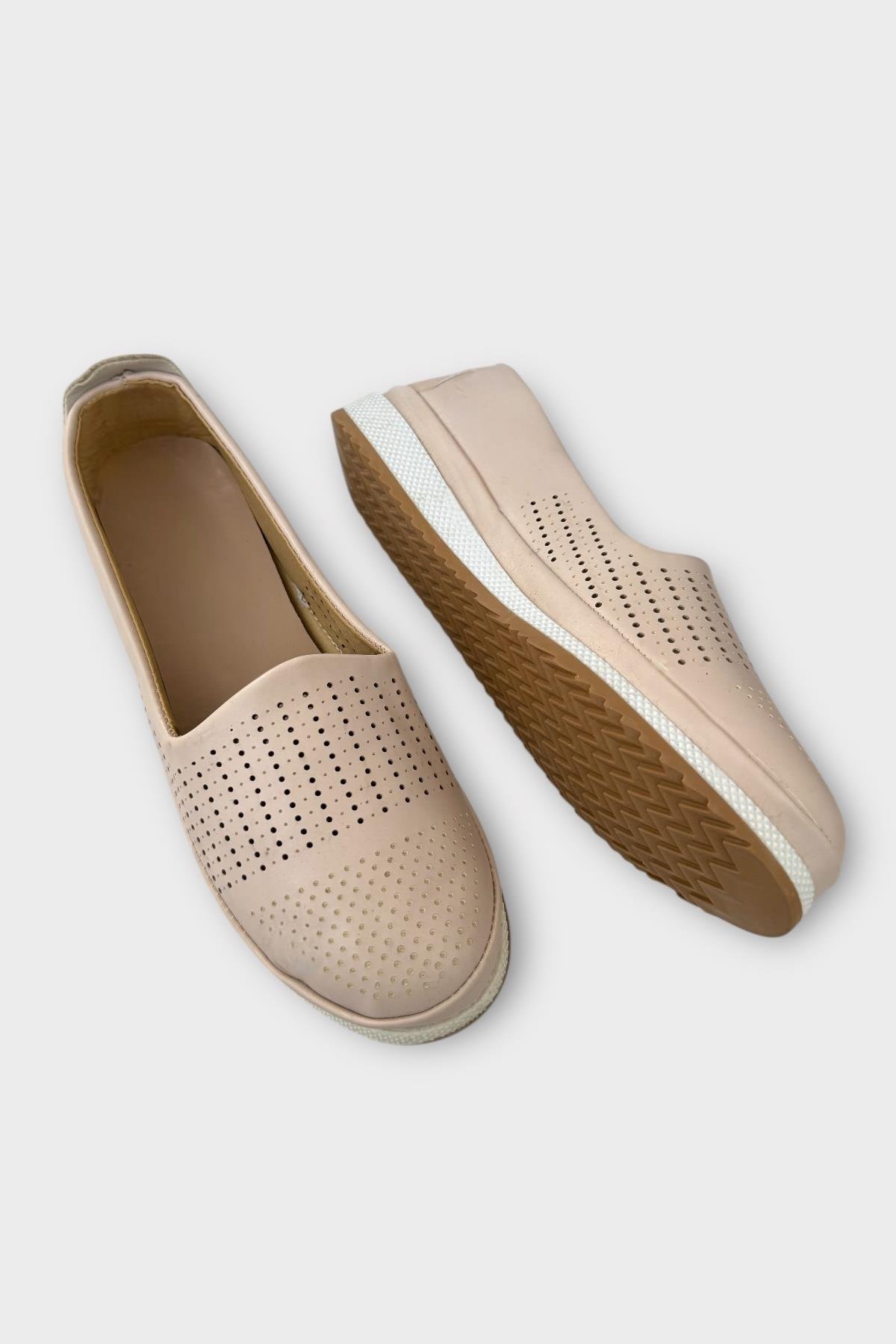 Tam Ortopedik Hava Alan Yumuşak Tabanlı Günlük Anne Babet BEJ - Görsel 5