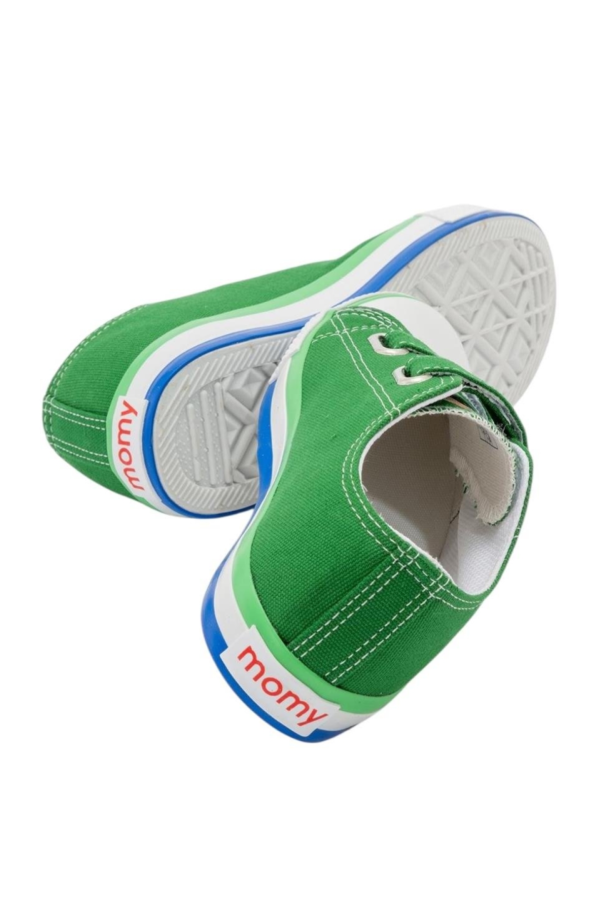 Unisex Çocuk Keten Kısa Convers Modeli Cırtlı Sneaker Spor Ayakkabı (26-30) Yeşil - Görsel 7