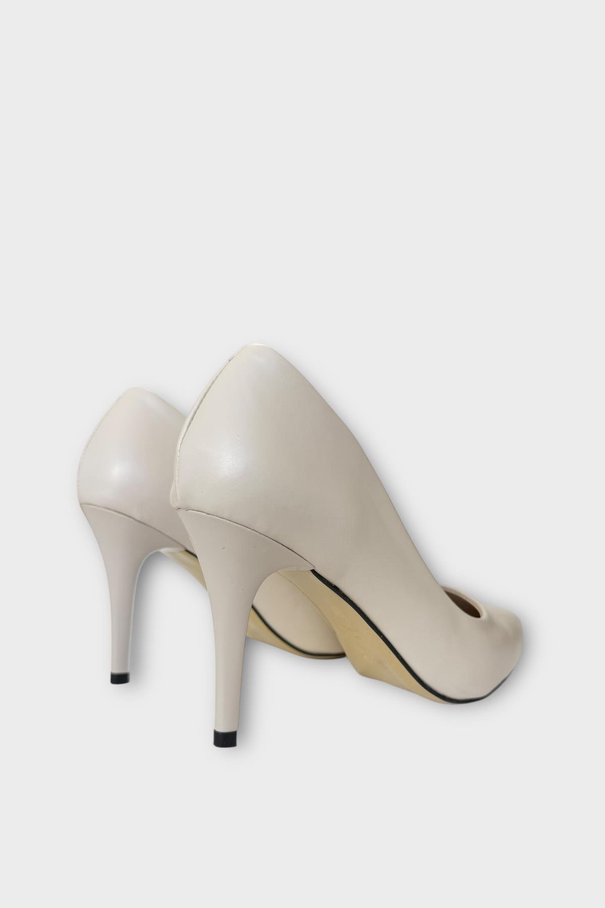 Kadın Klasik Topuklu Ayakkabı BEJ - Görsel 5