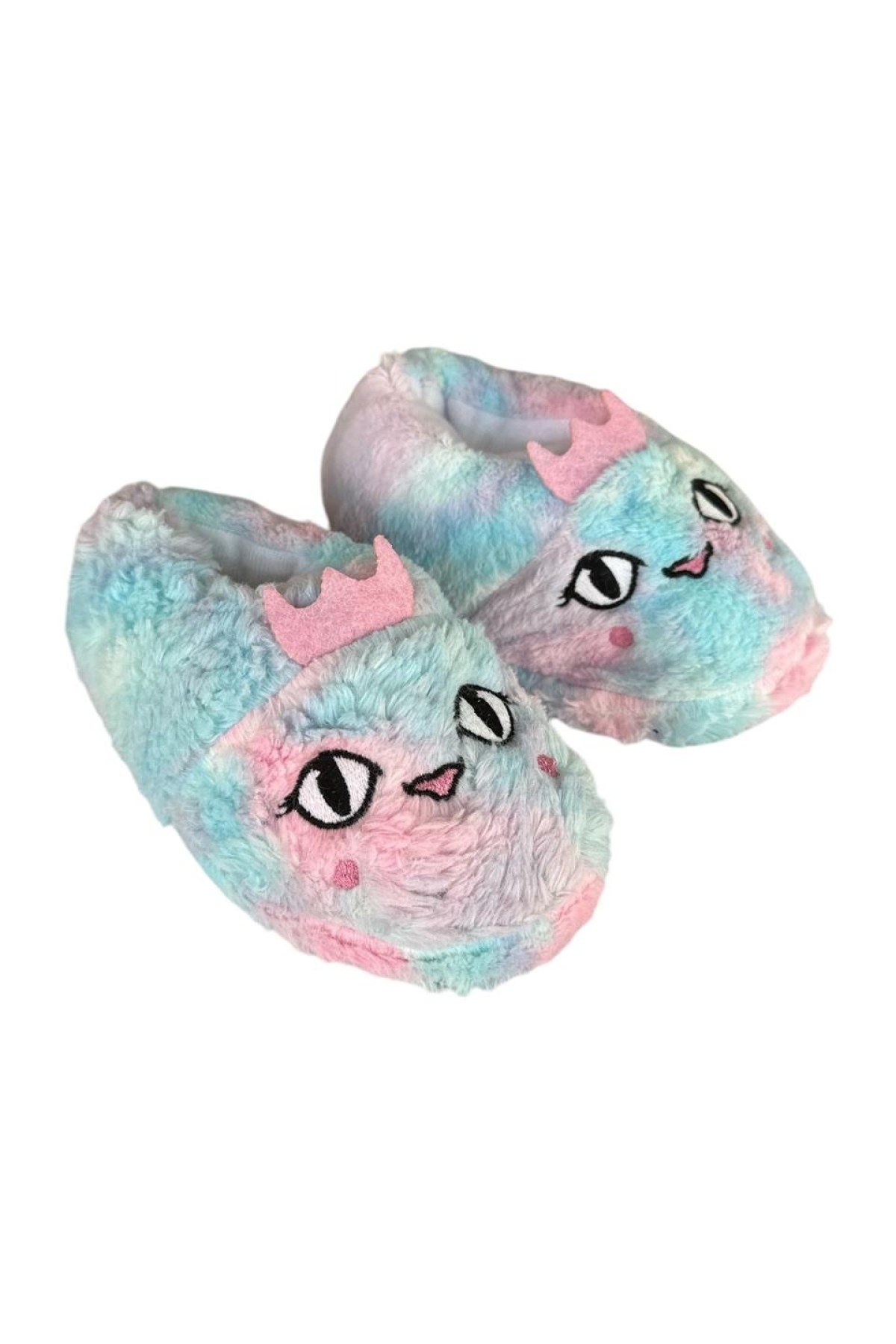 Çocuk Figürlü Panduf Ev Pandufu Ev Ayakkabısı Ev Botu Kreş Okul Ayakkabısı PEMBE - MAVİ - Görsel 3