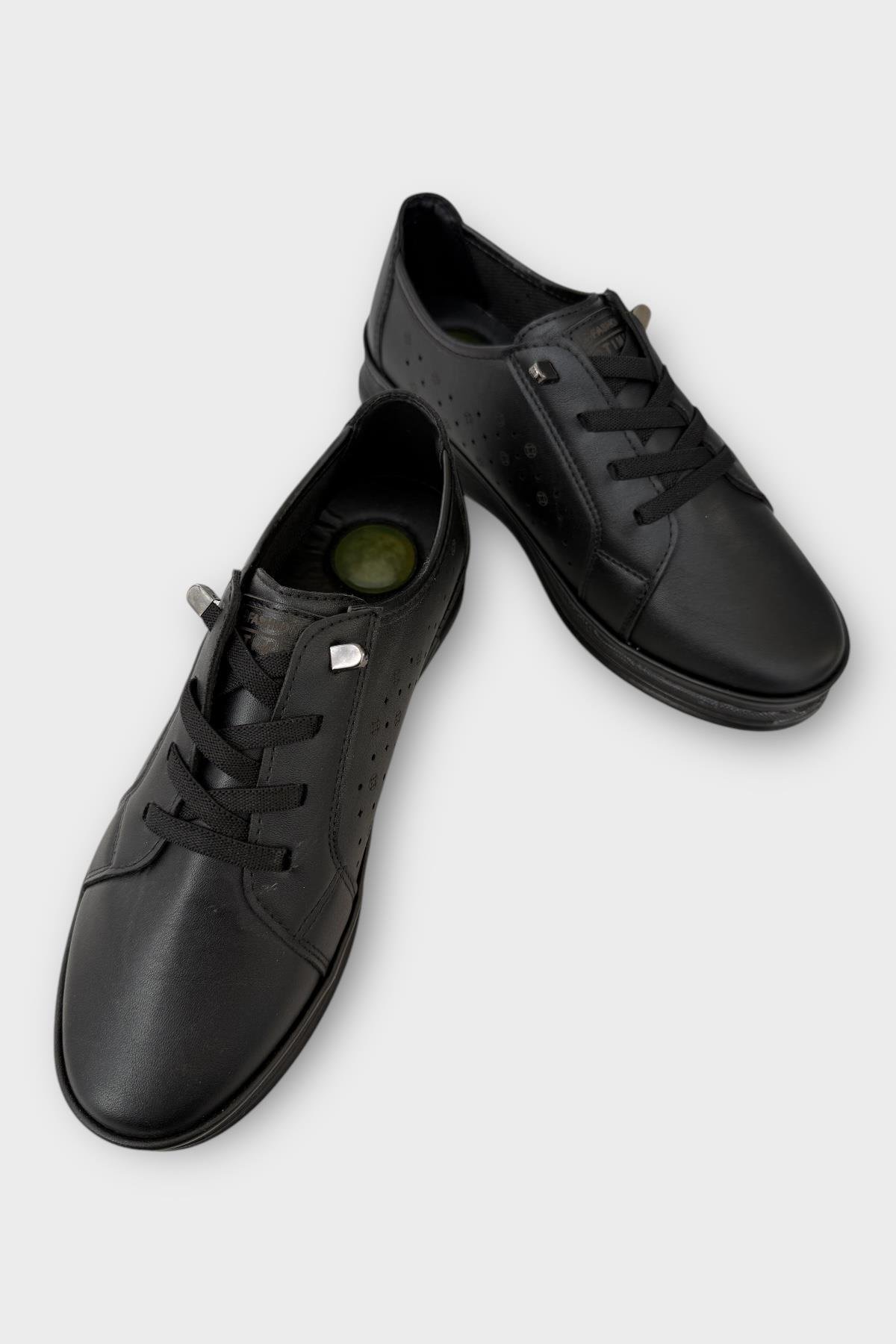 Kadın Ortopedik Comfort Günlük Ayakkabı SİYAH - BEJ - Görsel 4