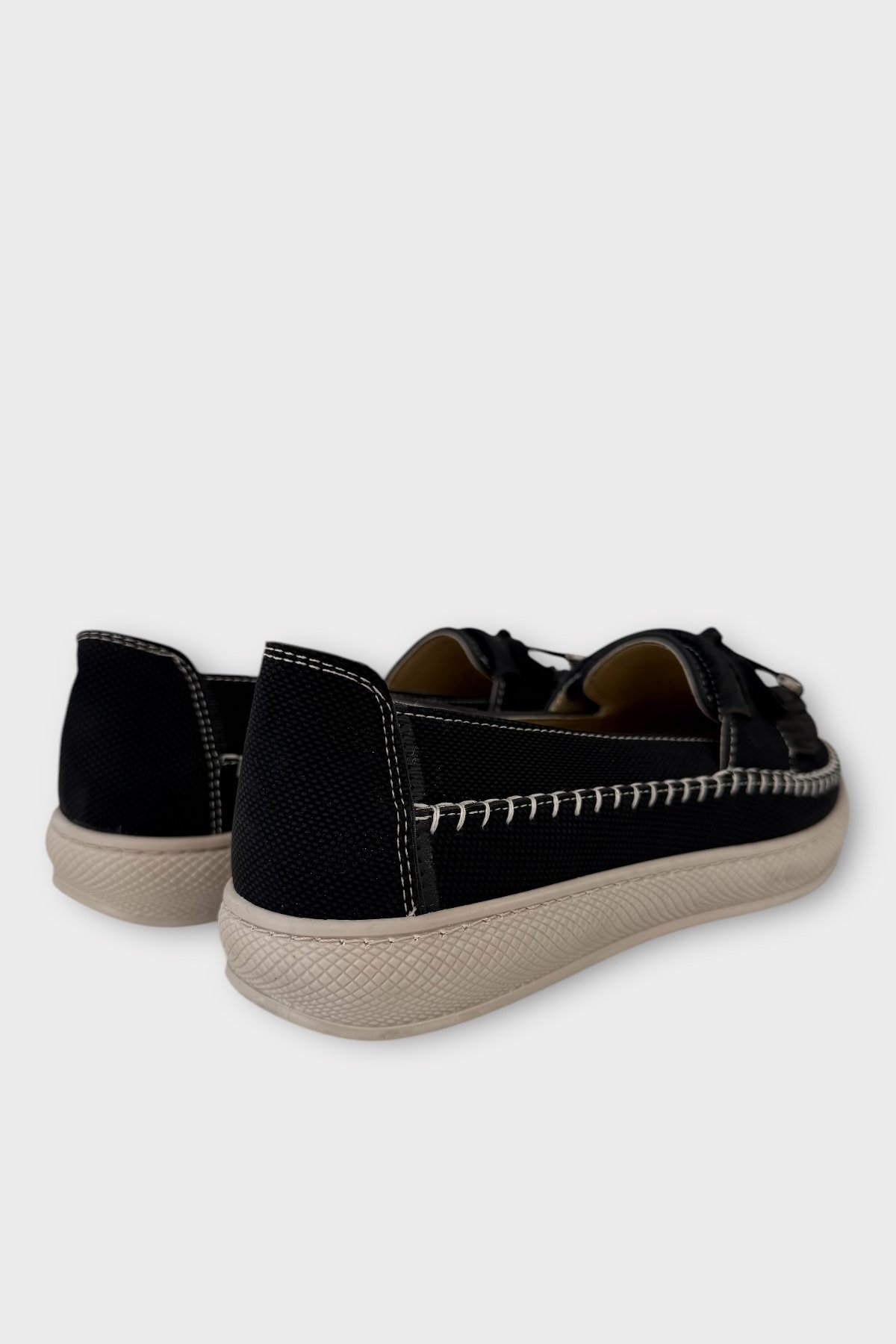 Kadın Günlük Hafif Mevsimlik Rahat Casual Ayakkabı SİYAH - KREM - Görsel 6