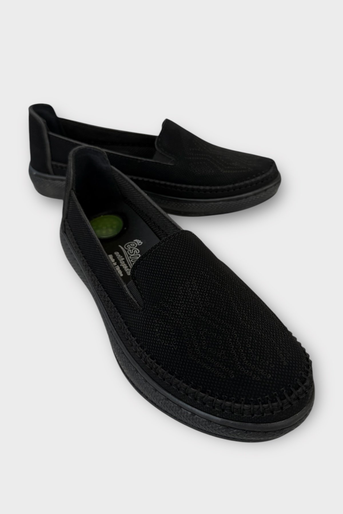 Kadın Günlük Hafif Mevsimlik Rahat Ortopedik Casual Ayakkabı SİYAH - KREM - Görsel 3