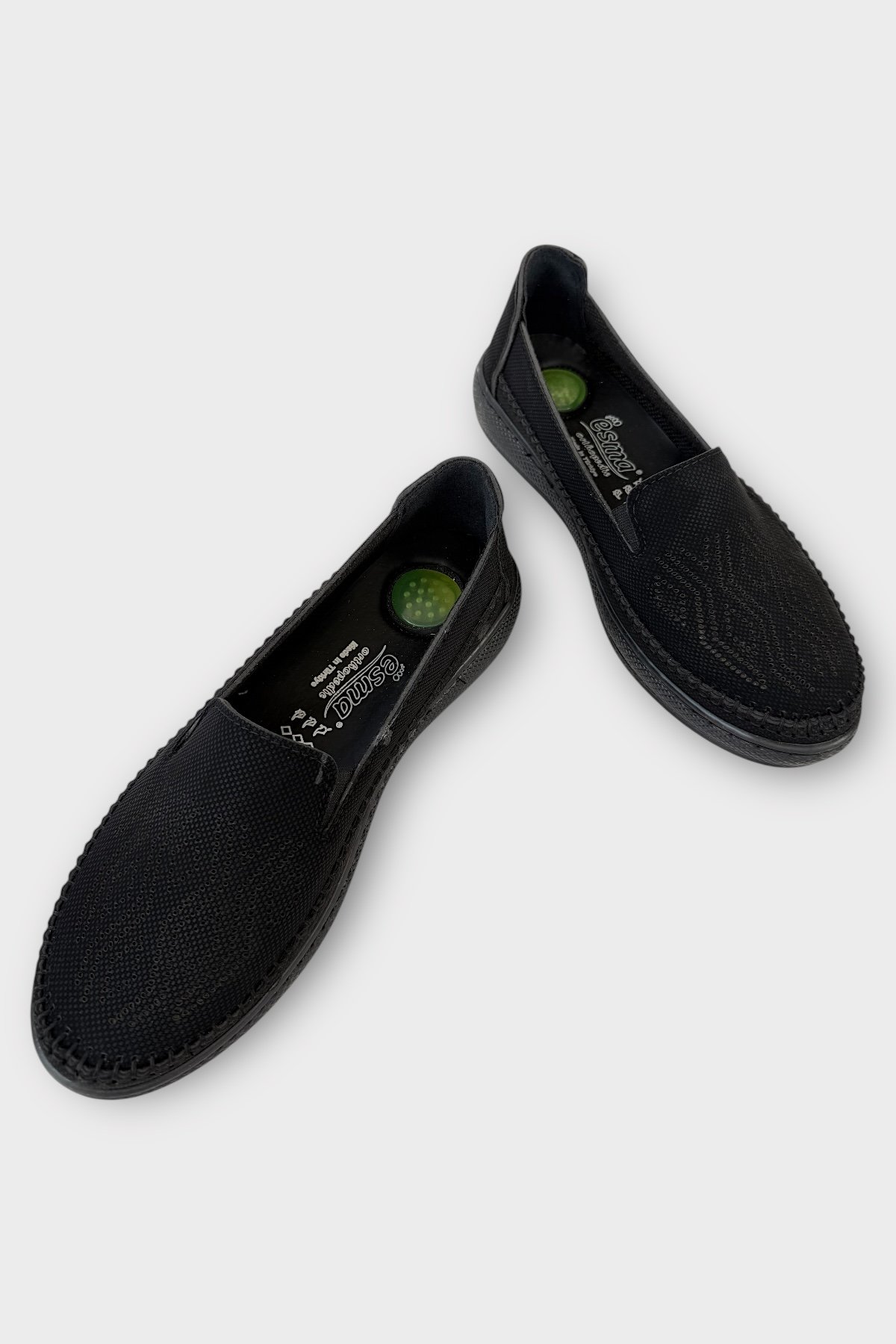 Kadın Günlük Hafif Mevsimlik Rahat Ortopedik Casual Ayakkabı SİYAH - KREM - Görsel 4