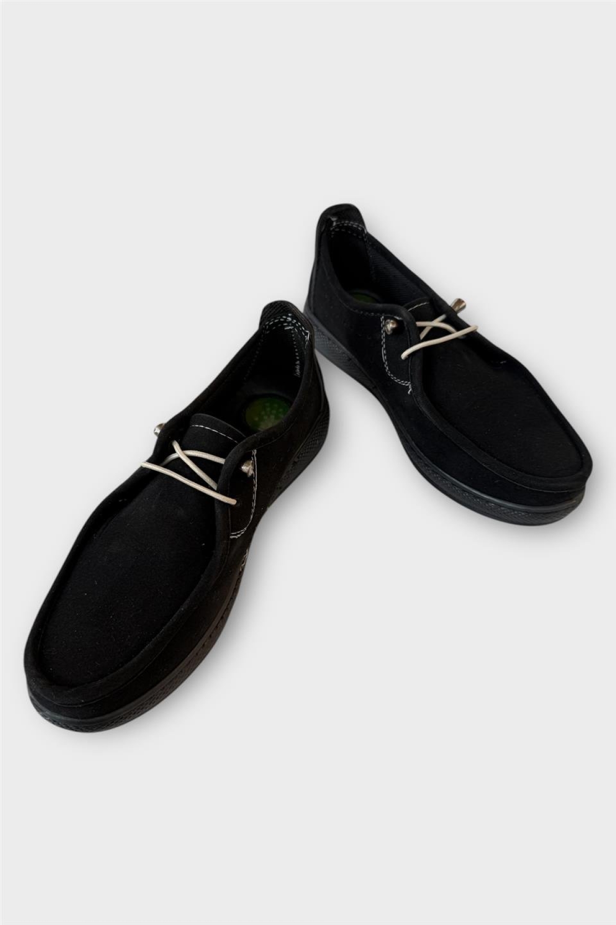 Kadın Günlük Hafif Mevsimlik Rahat Tam Ortopedik Casual Süet Ayakkabı SİYAH - Görsel 4