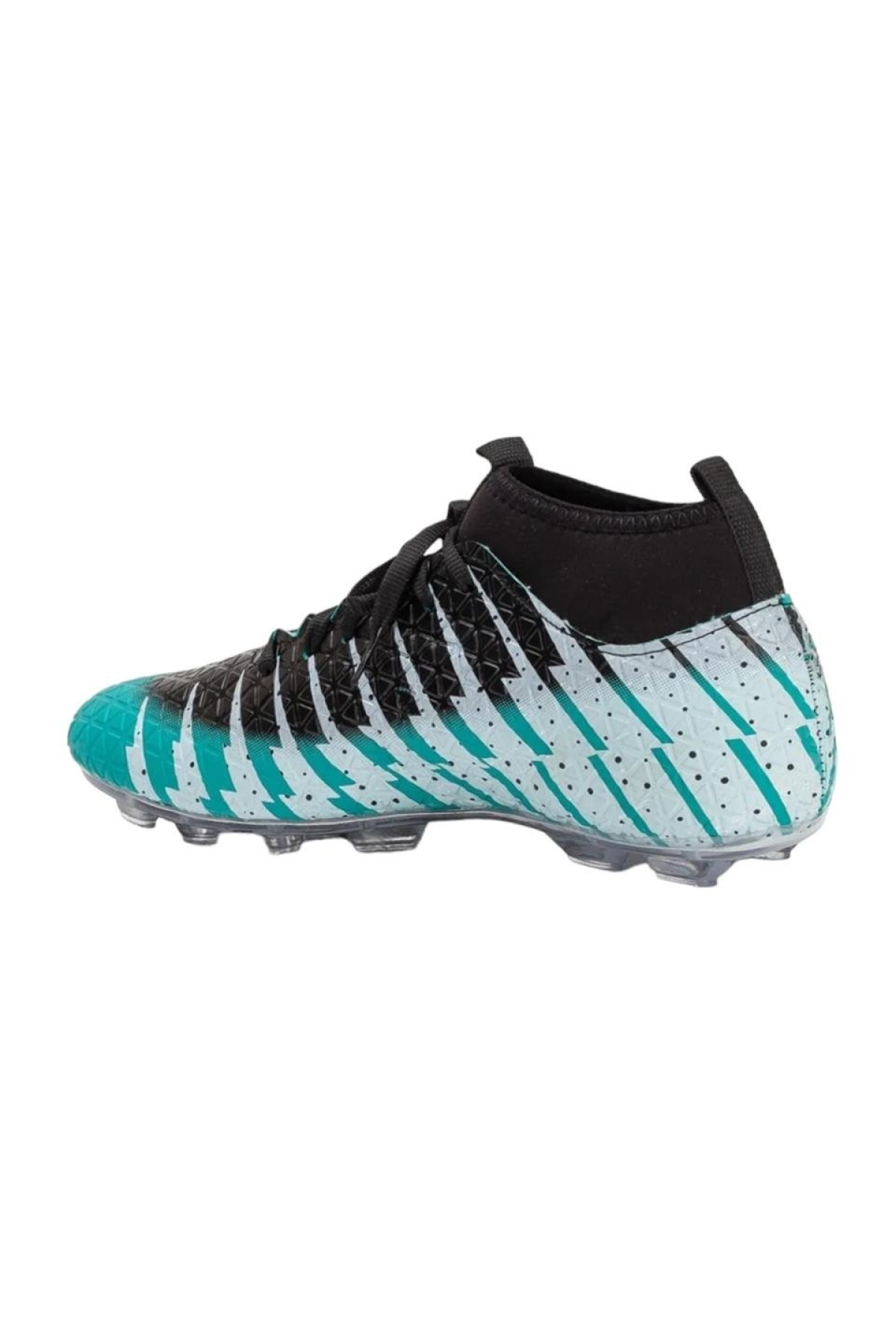 Çoraplı Bilekli Boğazlı Krampon Futbol Ayakkabısı SU YEŞİLİ - SİYAH - Görsel 7
