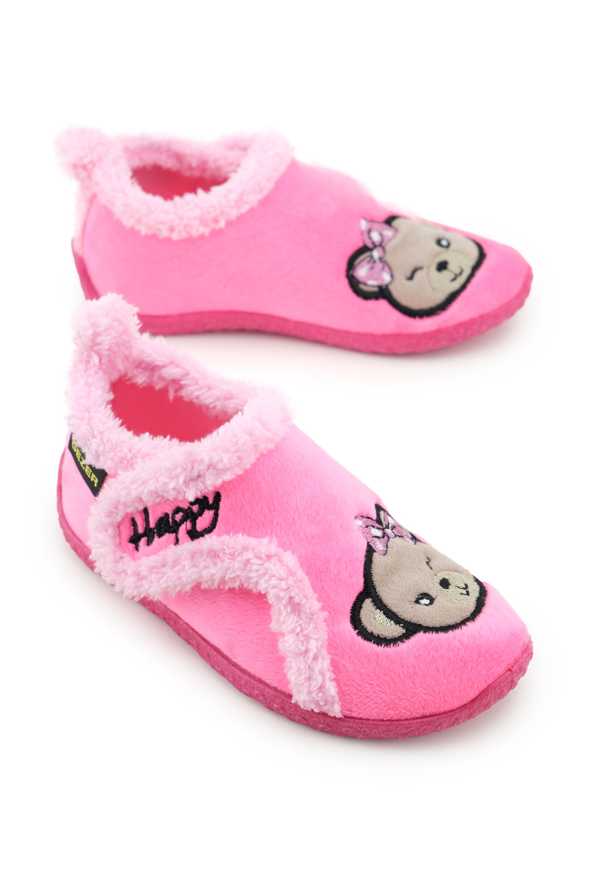 Kışlık Kız Çocuk Rahat Taban Cırt Cırtlı Ayarlanabilir Ev Okul Kreş Panduf Ayakkabı - Görsel 2