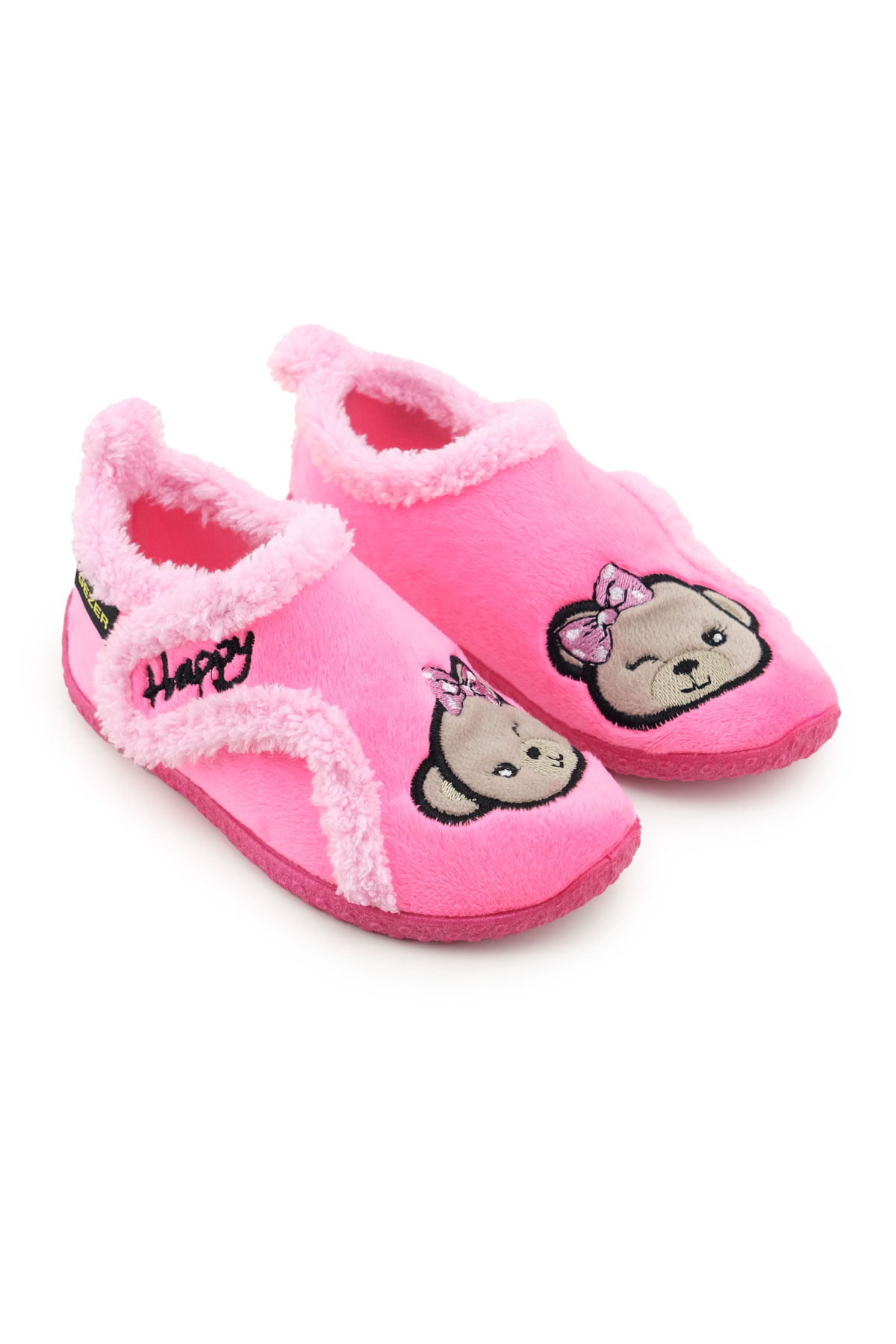 Kışlık Kız Çocuk Rahat Taban Cırt Cırtlı Ayarlanabilir Ev Okul Kreş Panduf Ayakkabı - Görsel 4