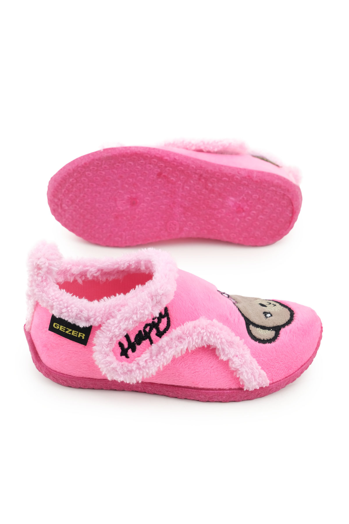 Kışlık Kız Çocuk Rahat Taban Cırt Cırtlı Ayarlanabilir Ev Okul Kreş Panduf Ayakkabı - Görsel 6