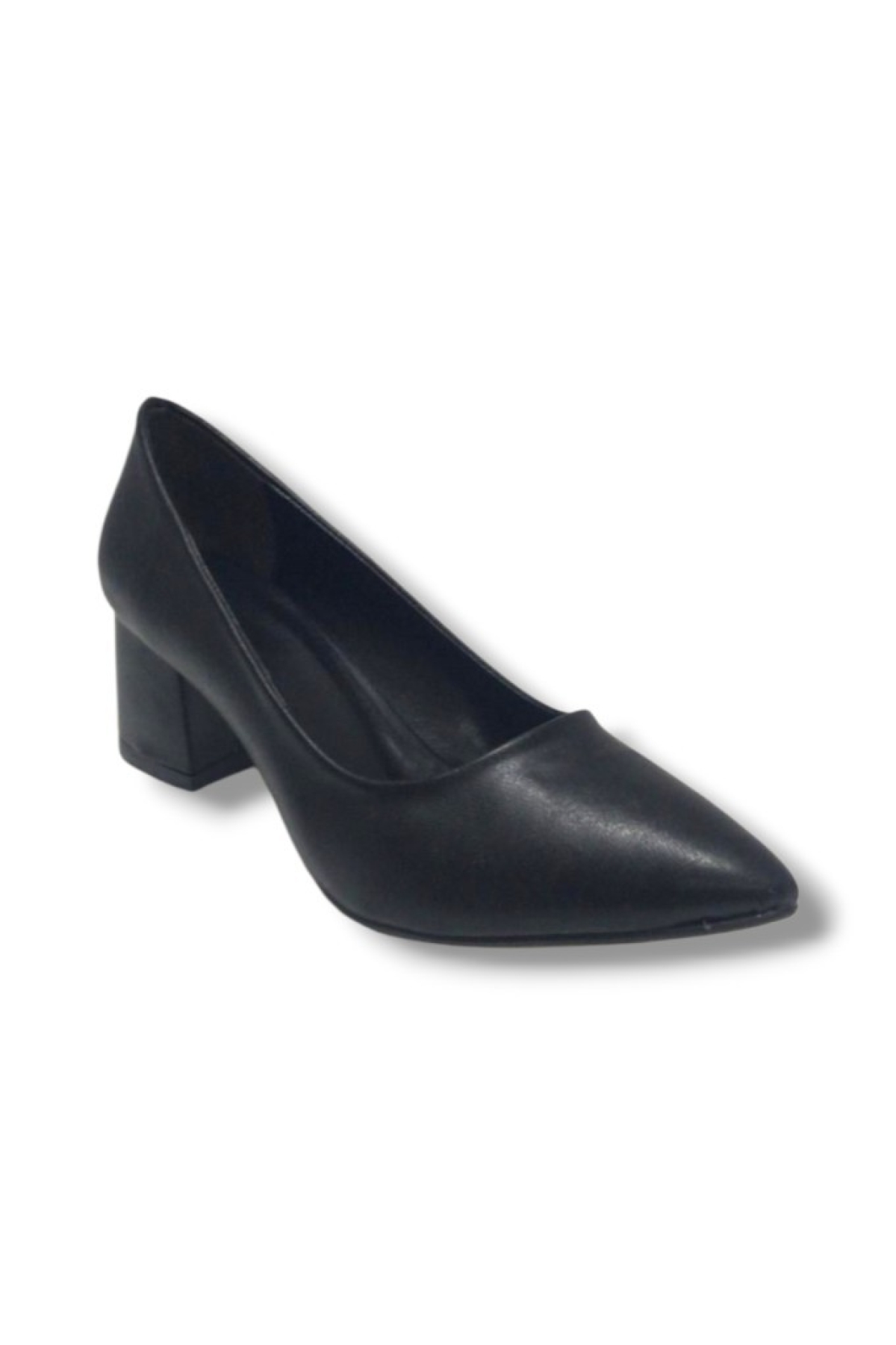 677-26 Cilt Deri Kare Topuk Kadın Ayakkabı - Görsel 2