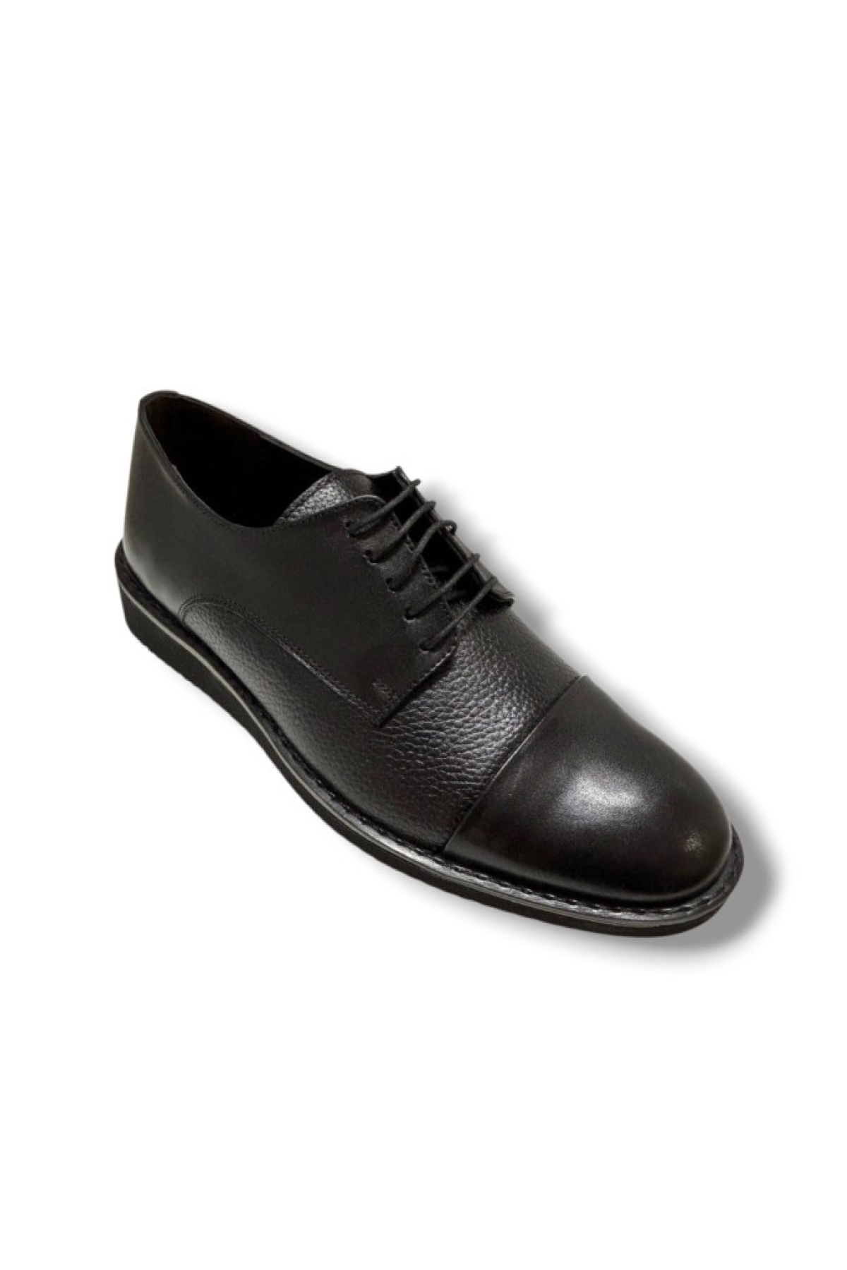 2142-26 Hakik Deri Anatomik Eva Taban Bağcıklı Erkek Ayakkabı - Görsel 2
