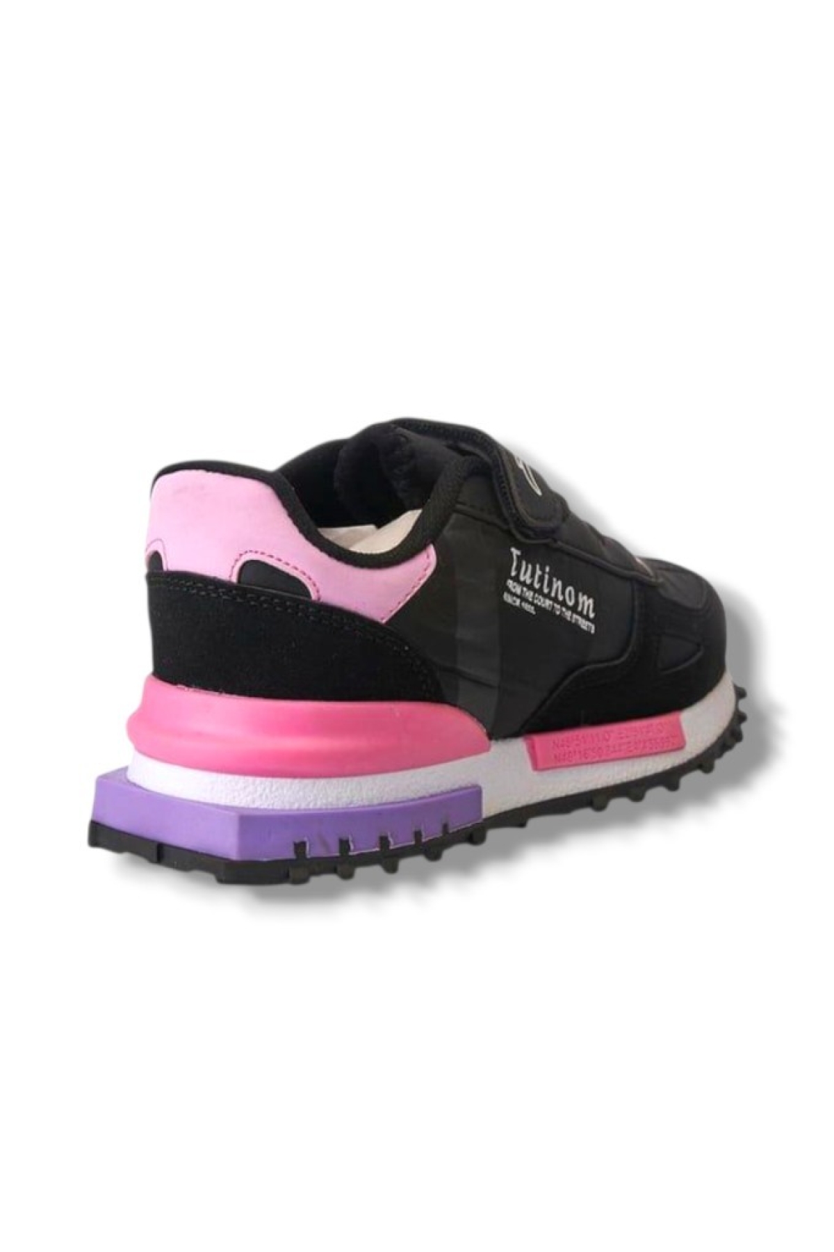 807-26 Anatomik Paraşüt Kumaş Kız Çocuk Sneaker Siyah Pembe 31-35 - Görsel 4
