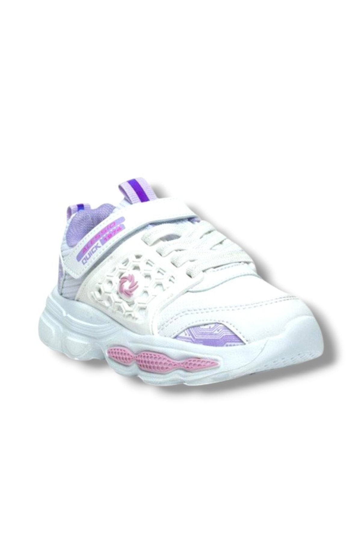019-26 Cilt Anatomik Filet Kız Çocuk Sneaker Beyaz Lila 31-35 - Görsel 2