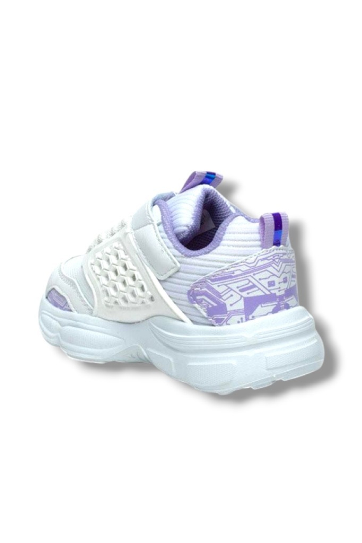019-26 Cilt Anatomik Filet Kız Çocuk Sneaker Beyaz Lila 31-35 - Görsel 4