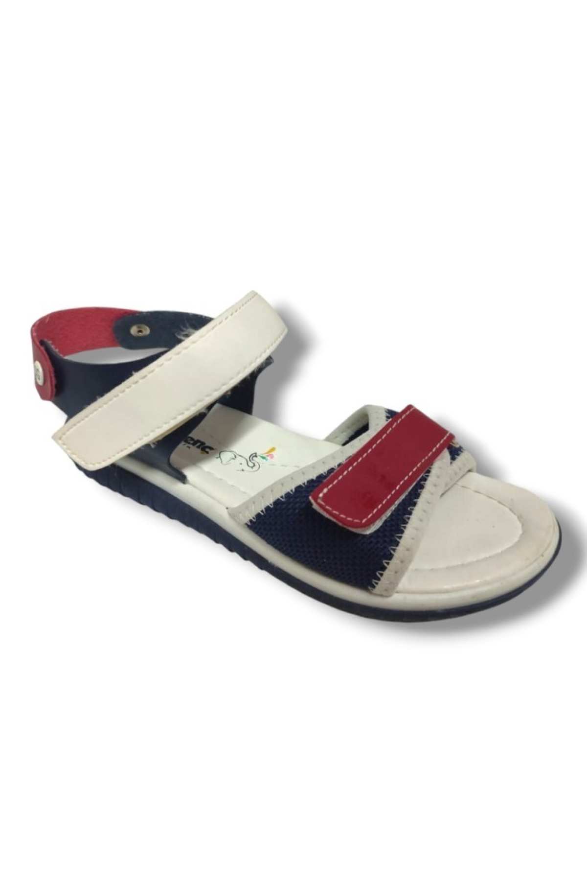 Şiringenç 1539-20 Anatomik Çirt Bant Örgü Kumaş Erkek Çocuk Sandalet Lacivert Kırmızı 31-36 - Görsel 2