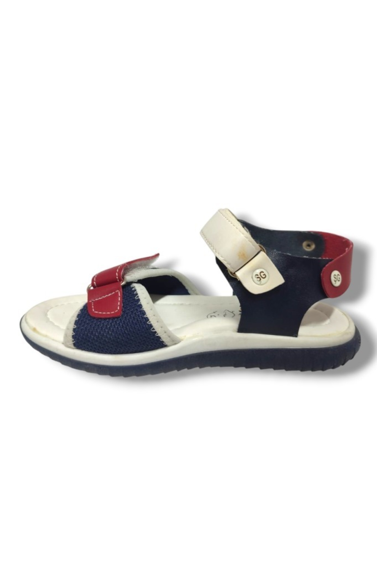 Şiringenç 1539-20 Anatomik Çirt Bant Örgü Kumaş Erkek Çocuk Sandalet Lacivert Kırmızı 31-36 - Görsel 4