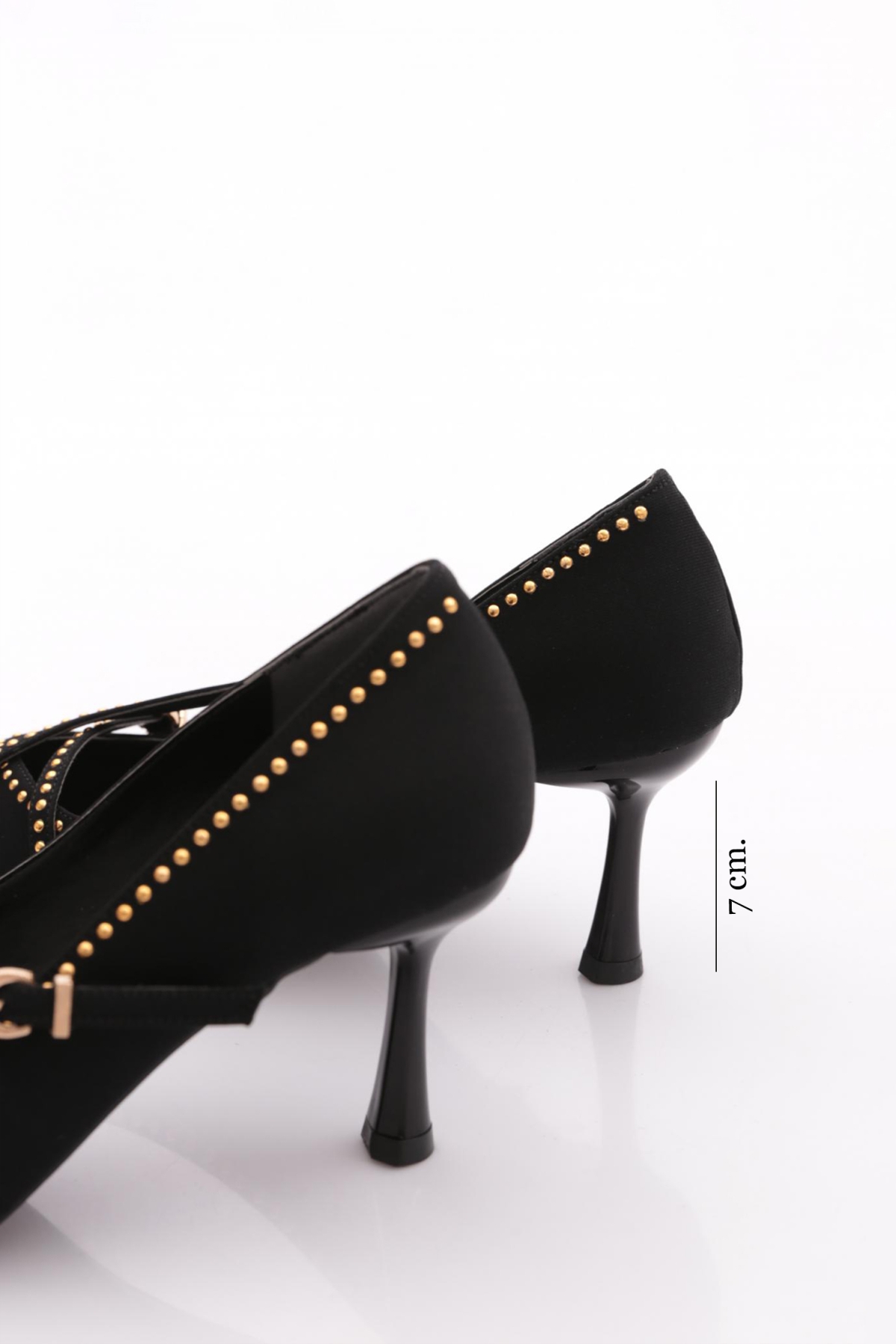 Pm492-K1750 Kadin Kemer Toka Detaylu Taşli Topuklu Ayakkabi - Görsel 6