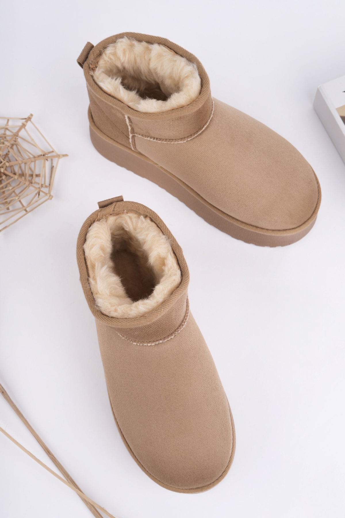 Çocuk Termal Yünlü Ev Bot Uggm.304 Vizon - Görsel 5