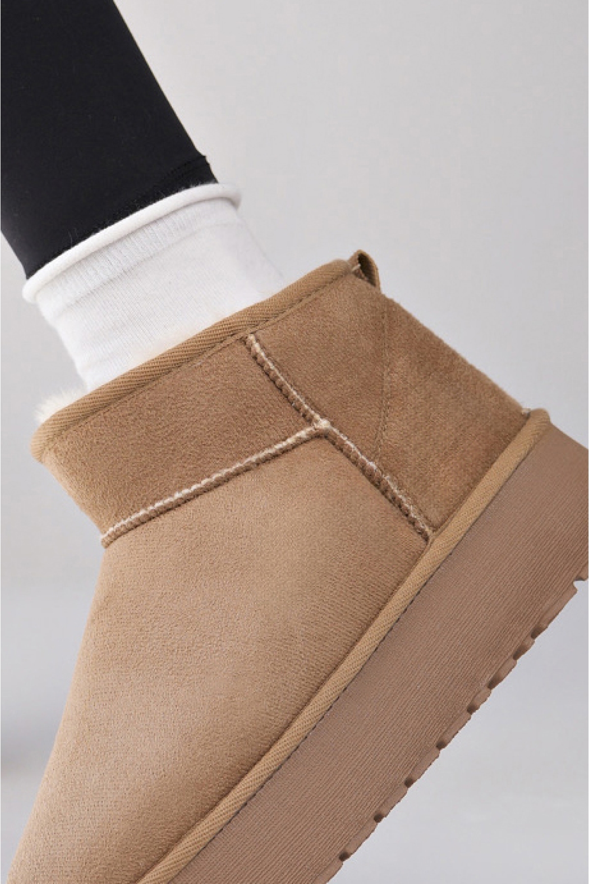 Çocuk Termal Yünlü Ev Bot Uggm.304 Vizon - Görsel 6