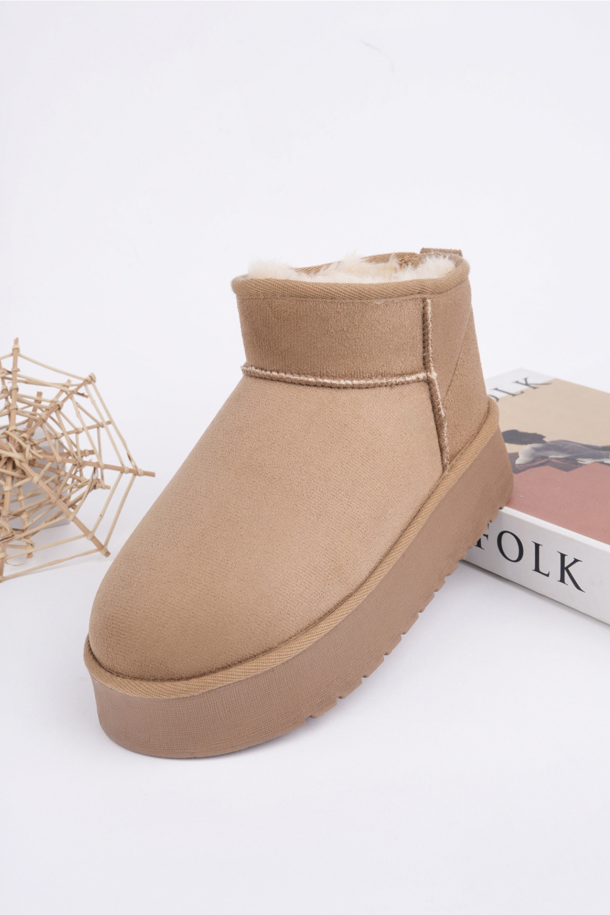 Çocuk Termal Yünlü Ev Bot Uggm.304 Vizon - Görsel 8