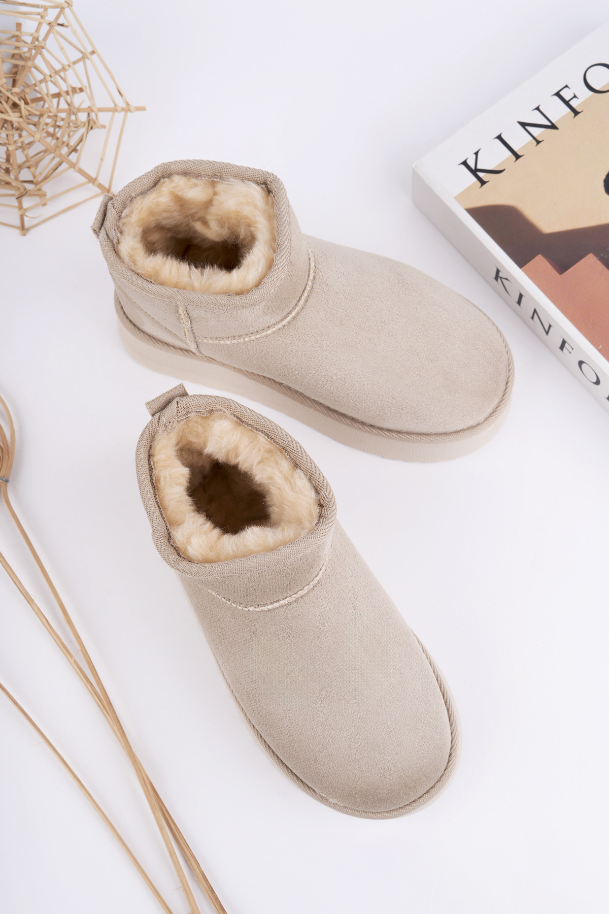 Çocuk Termal Yünlü Ev Bot Uggm.304 Bej - Görsel 3