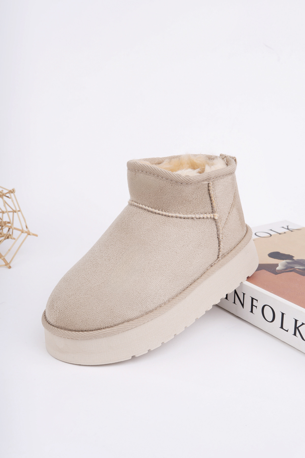 Çocuk Termal Yünlü Ev Bot Uggm.304 Bej - Görsel 6