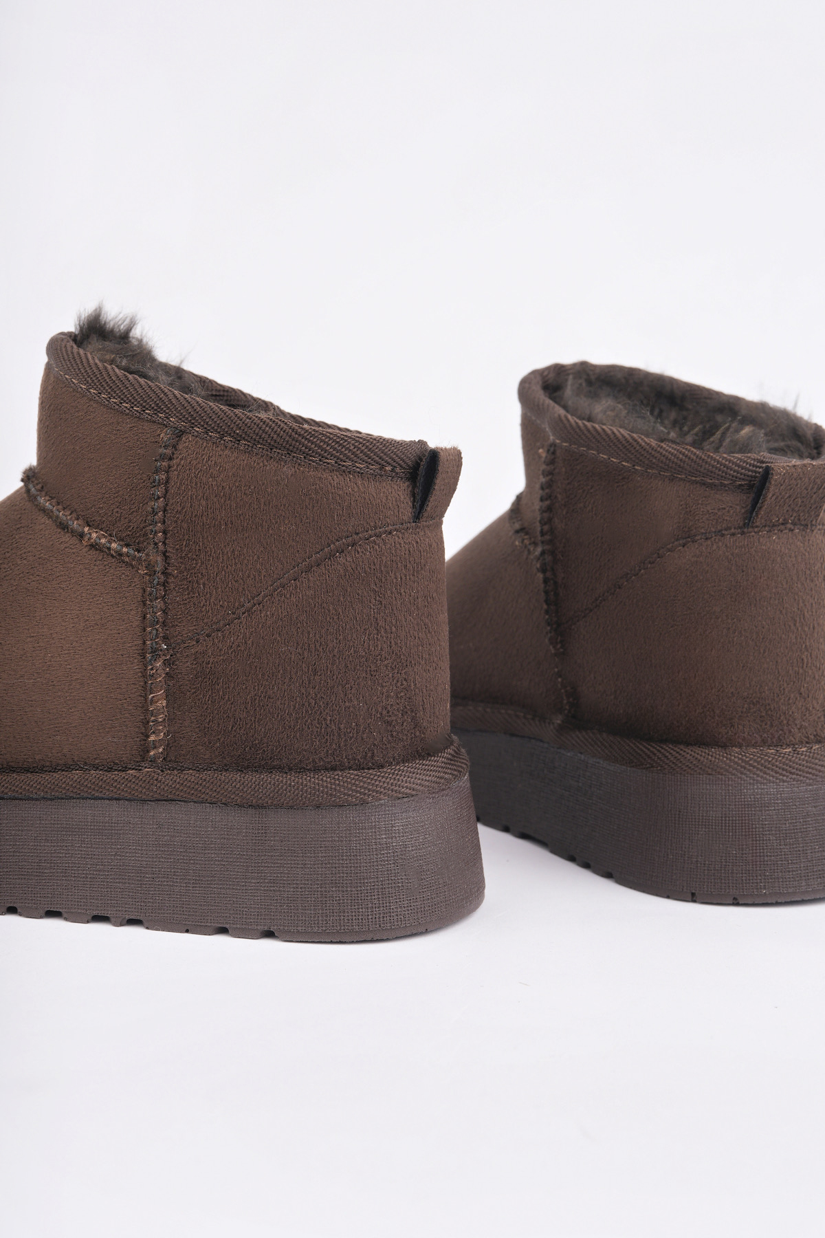 Kadın Garantili İçi Kürklü Hafif Taban Mini Bot Uggm.302 Kahve - Görsel 8
