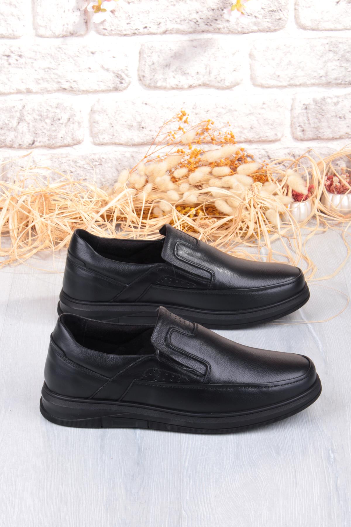 32444 Kale Rahat Sıcak Astar Kaymaz Taban Hakiki Deri Erkek Ayakkabı - Görsel 3