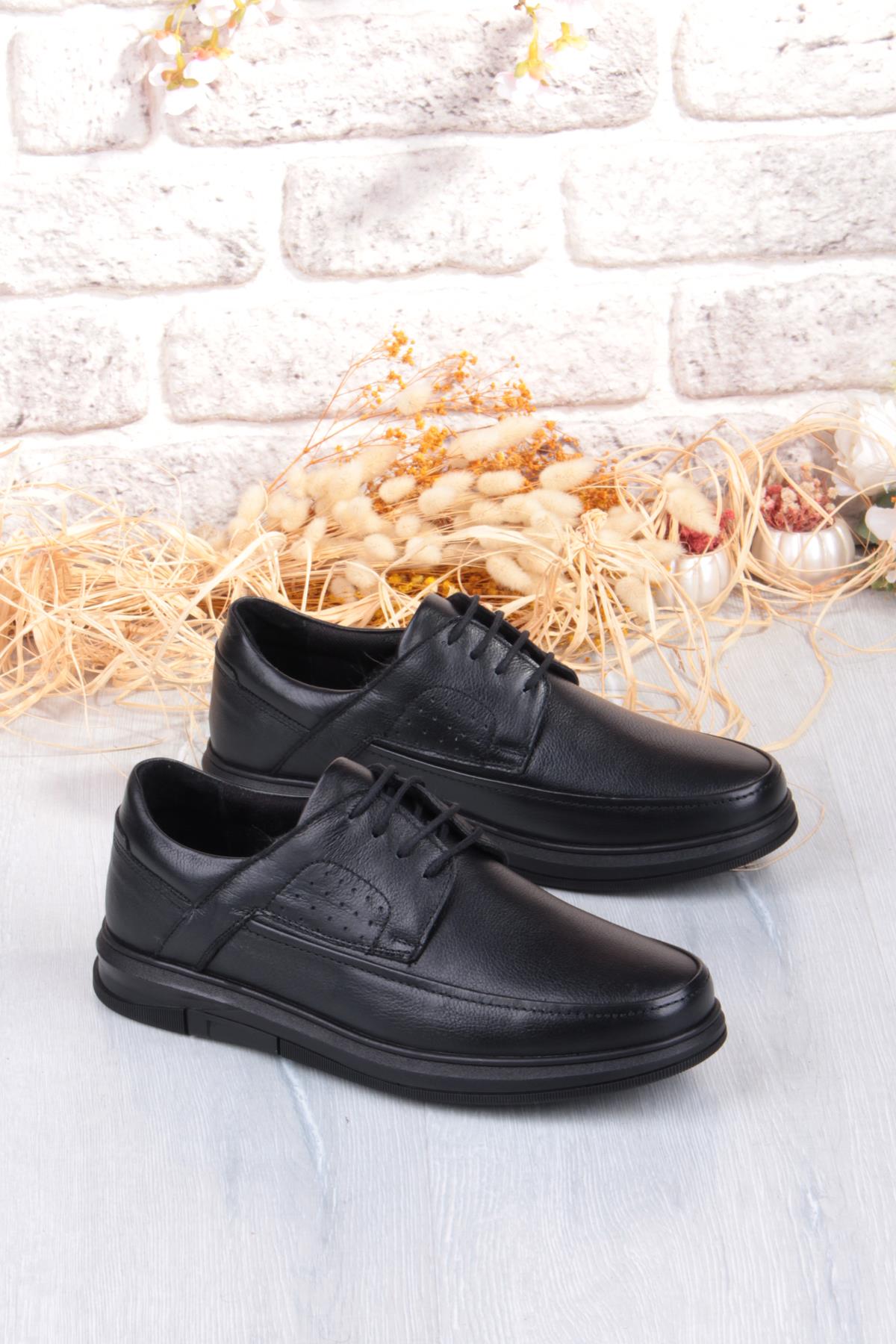 32445 Kale Rahat Sıcak Astar Kaymaz Taban Hakiki Deri Erkek Ayakkabı - Görsel 2