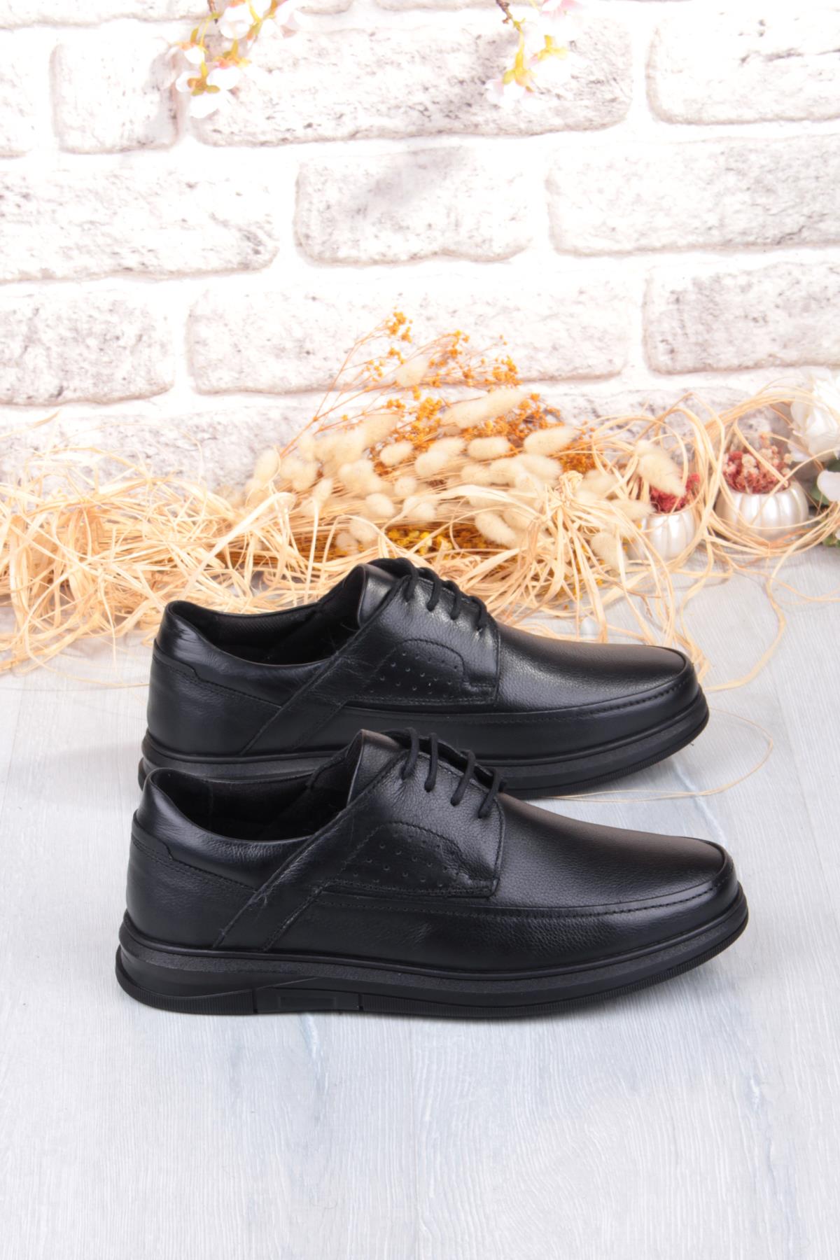 32445 Kale Rahat Sıcak Astar Kaymaz Taban Hakiki Deri Erkek Ayakkabı - Görsel 3