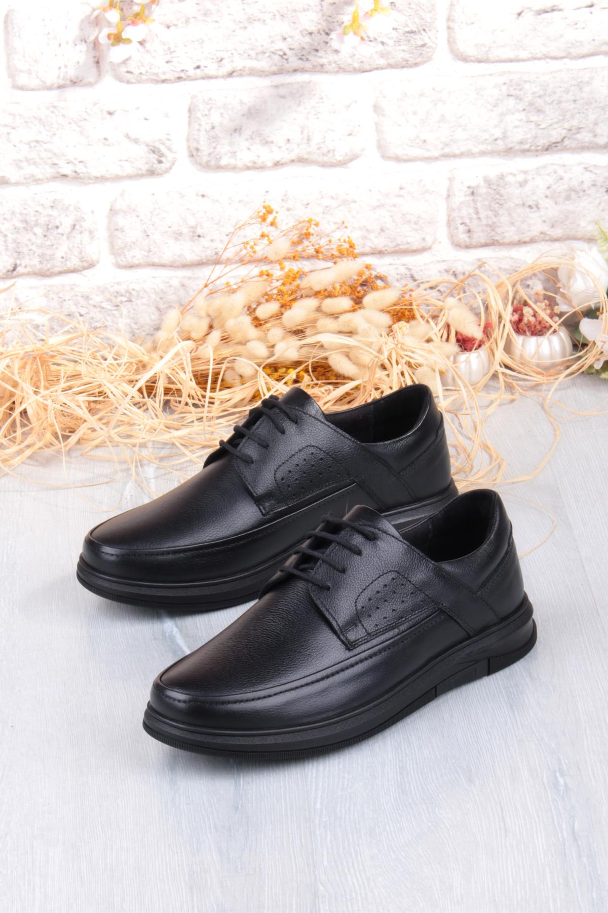 32445 Kale Rahat Sıcak Astar Kaymaz Taban Hakiki Deri Erkek Ayakkabı - Görsel 5