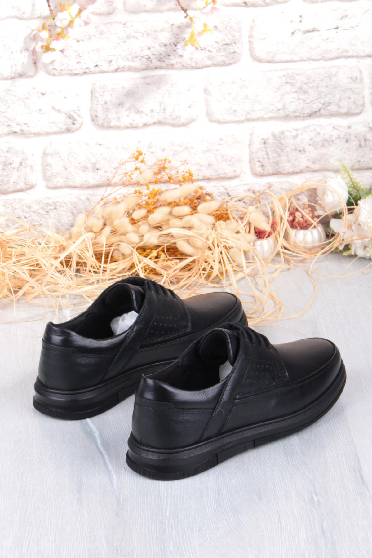 32445 Kale Rahat Sıcak Astar Kaymaz Taban Hakiki Deri Erkek Ayakkabı - Görsel 6