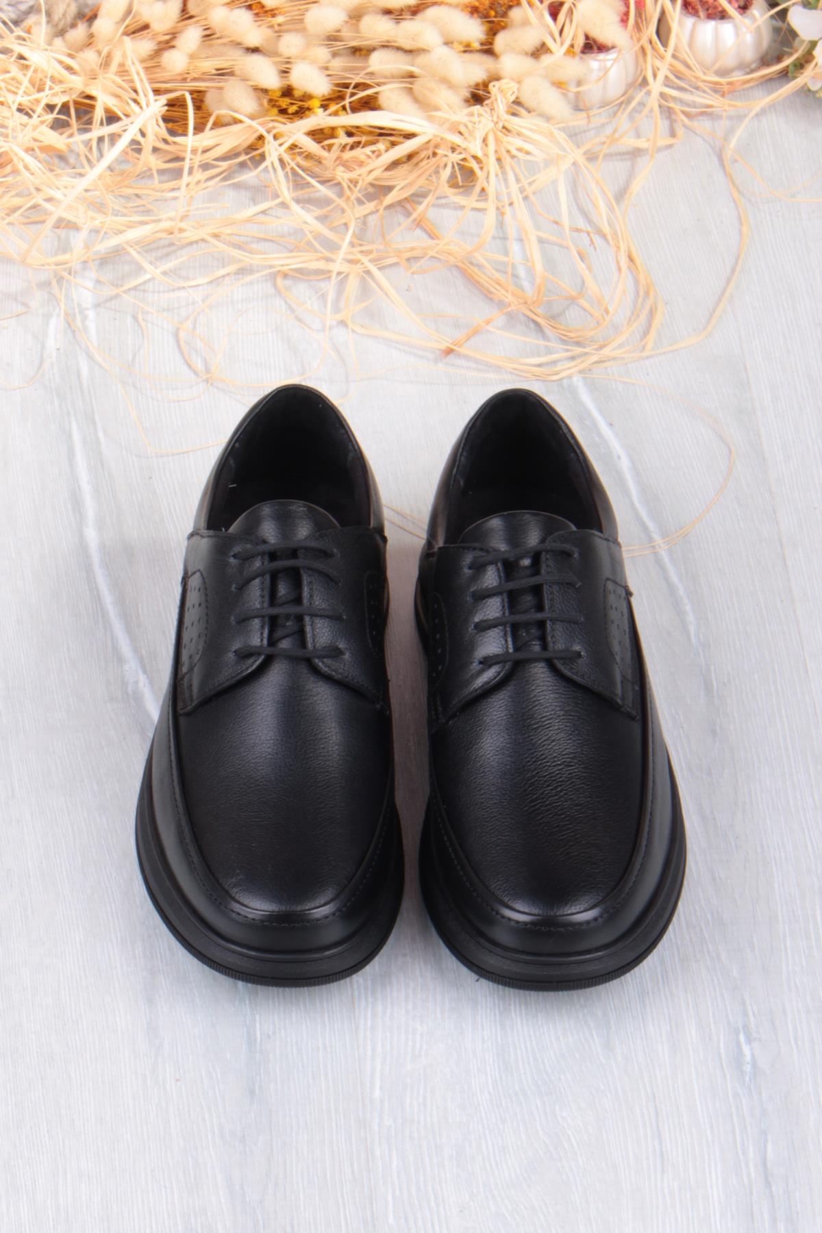 32445 Kale Rahat Sıcak Astar Kaymaz Taban Hakiki Deri Erkek Ayakkabı - Görsel 8