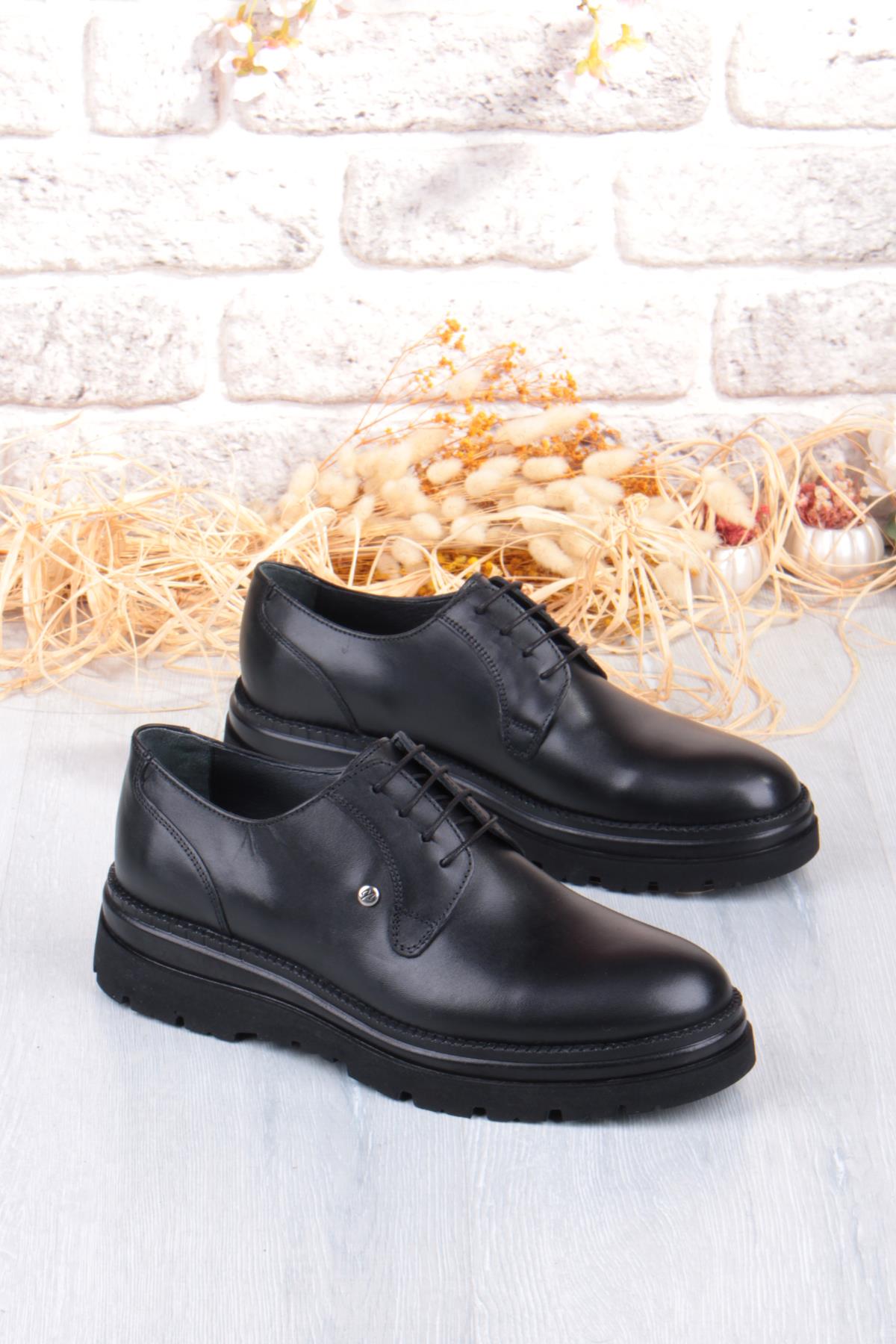 K1004 Rahat Hafif Eva Kalın Taban Hakiki Deri Erkek Ayakkabı - Görsel 2