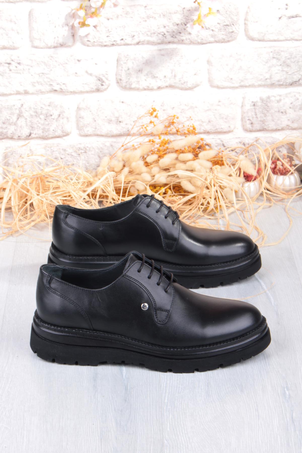 K1004 Rahat Hafif Eva Kalın Taban Hakiki Deri Erkek Ayakkabı - Görsel 3