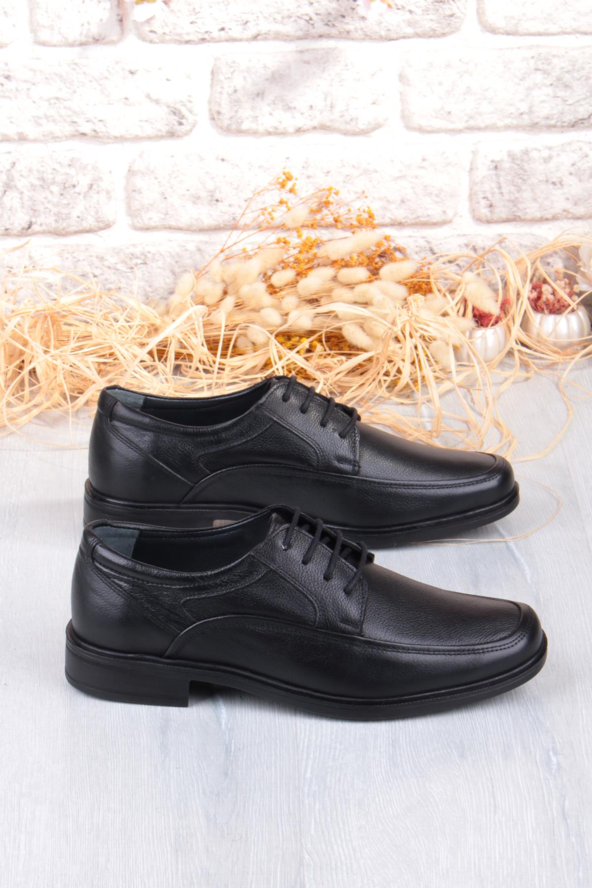 42409 Rahat Kauçuk Kaymaz Taban Hakiki Deri Erkek Ayakkabı - Görsel 3