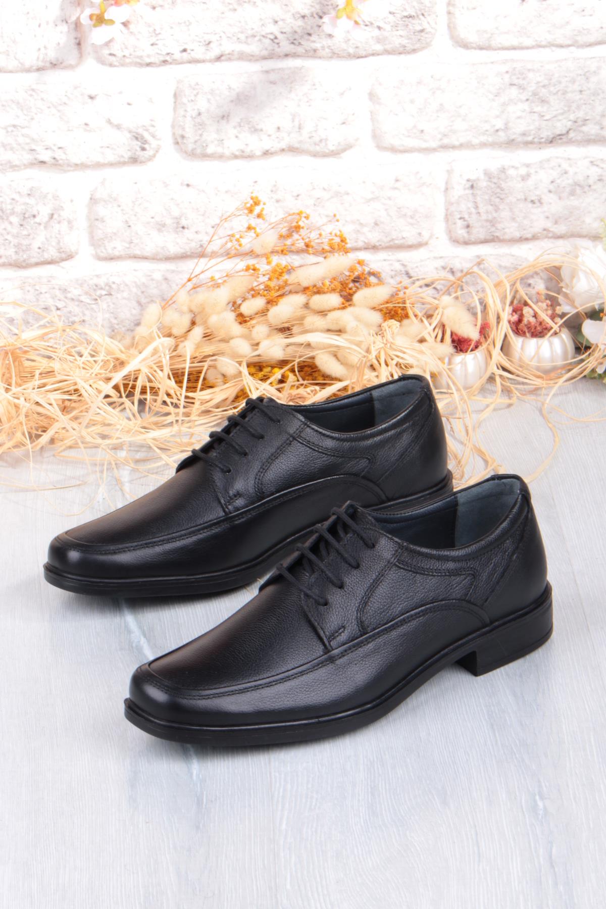 42409 Rahat Kauçuk Kaymaz Taban Hakiki Deri Erkek Ayakkabı - Görsel 5