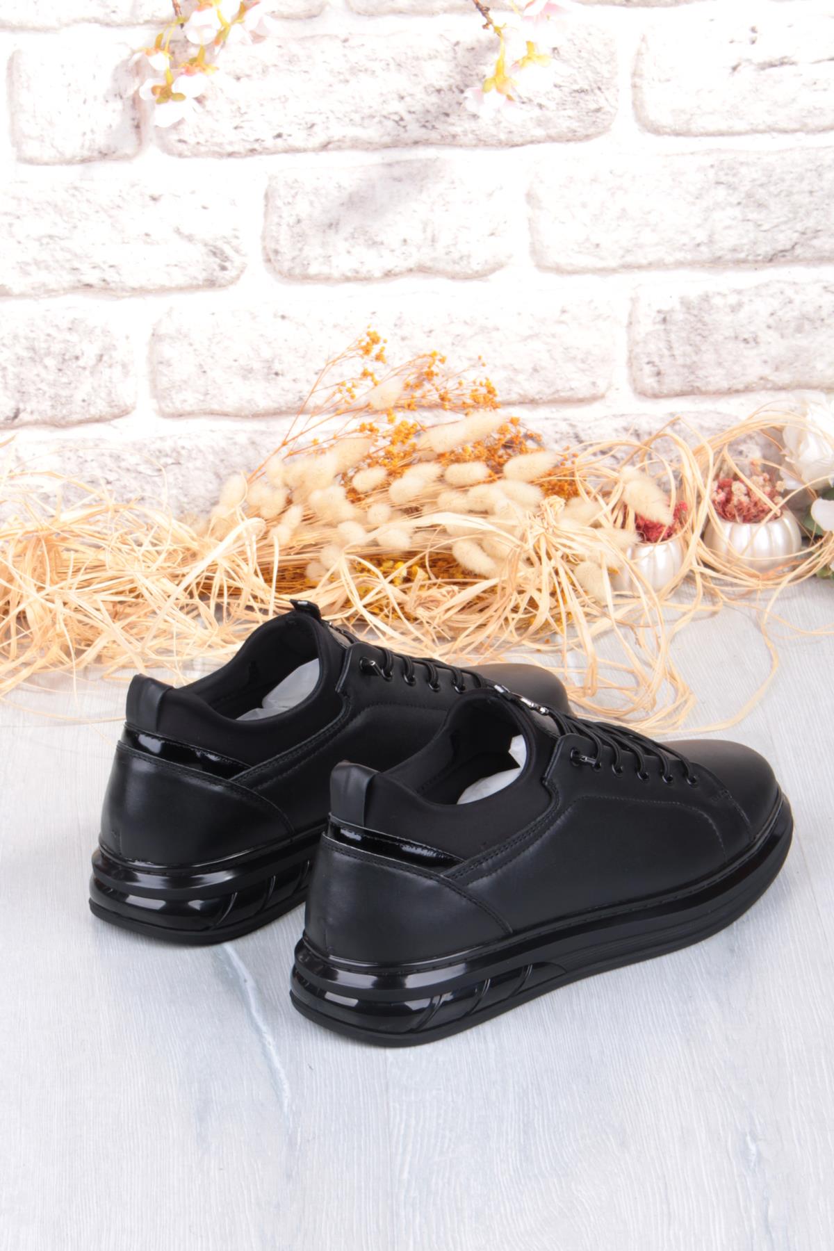 42469 Rahat Hakiki Deri Lastik Bağcıklı Sneaker Erkek Ayakkabı - Görsel 6