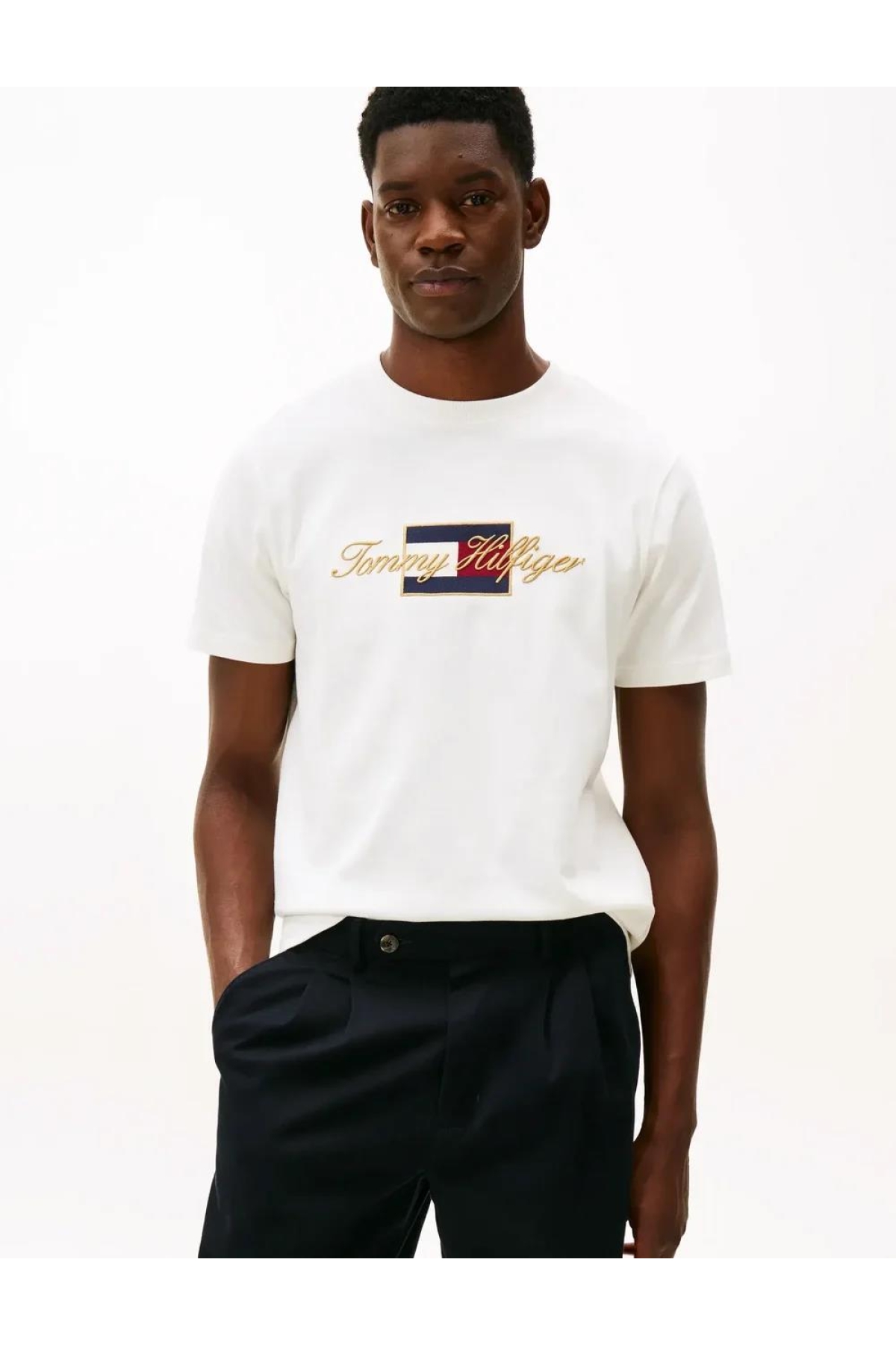 GOLDEN  ホワイト Tシャツ M Icon Gold Tee Erkek T-Shirt MW0MW41500 Fiyatları | Flo