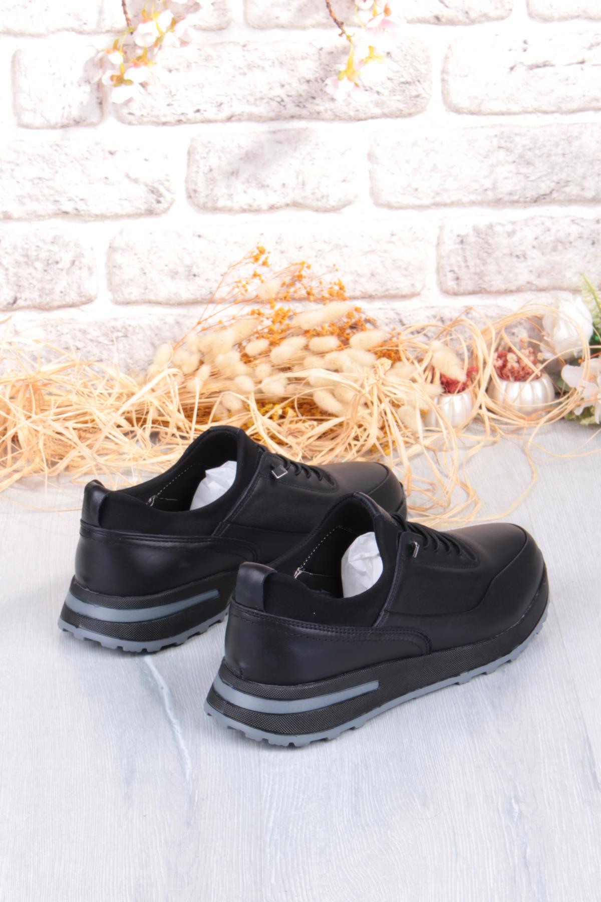 42860 Face Hafif Rahat Lastik Bağcıklı Hakiki Deri Erkek Ayakkabı - Görsel 6