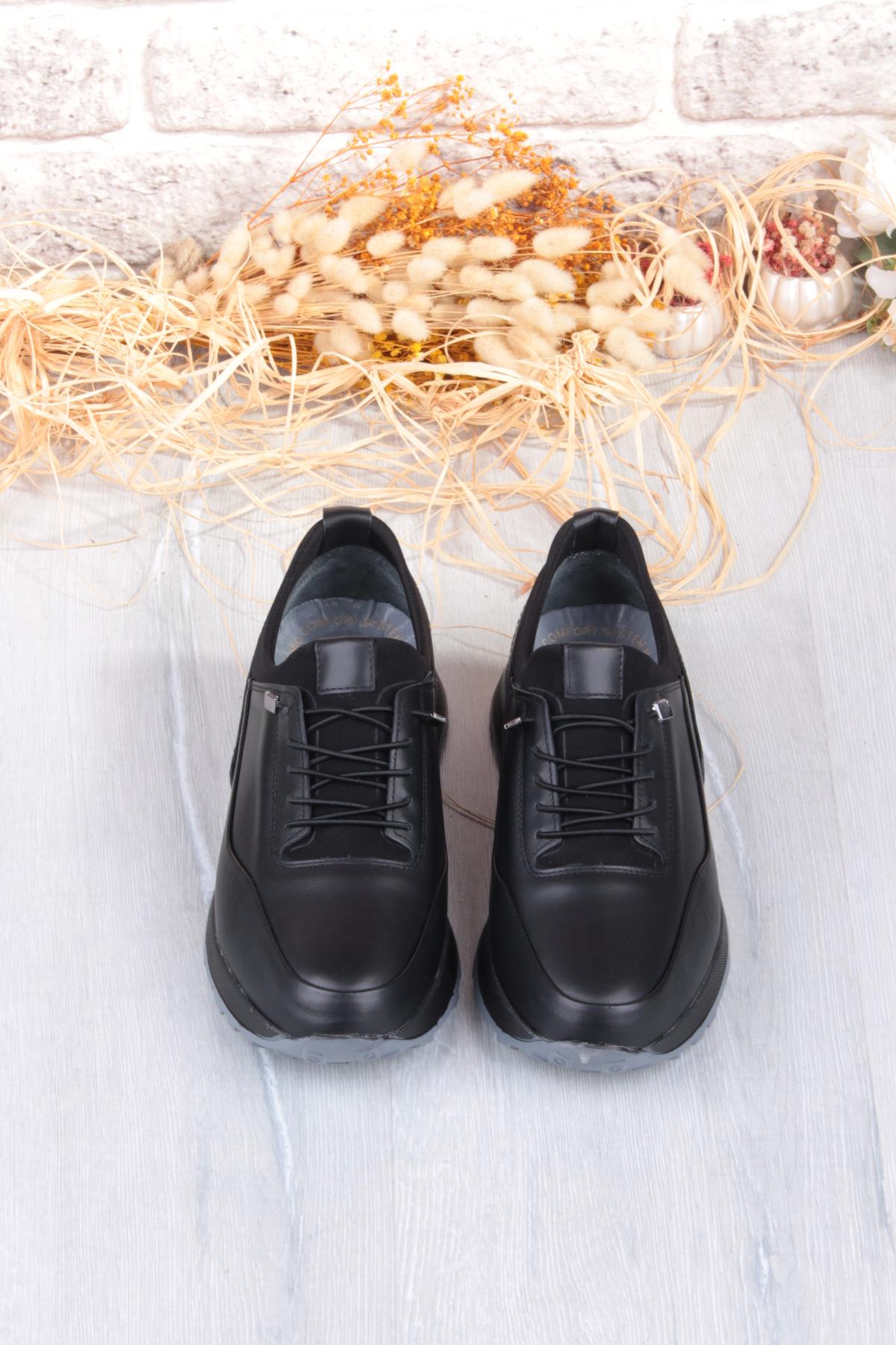 42860 Face Hafif Rahat Lastik Bağcıklı Hakiki Deri Erkek Ayakkabı - Görsel 8