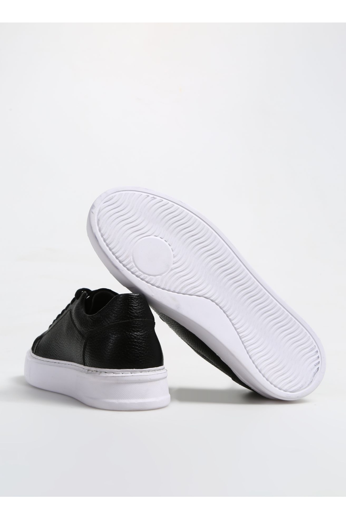 Siyah Erkek Deri Sneaker RUBENS - Görsel 5